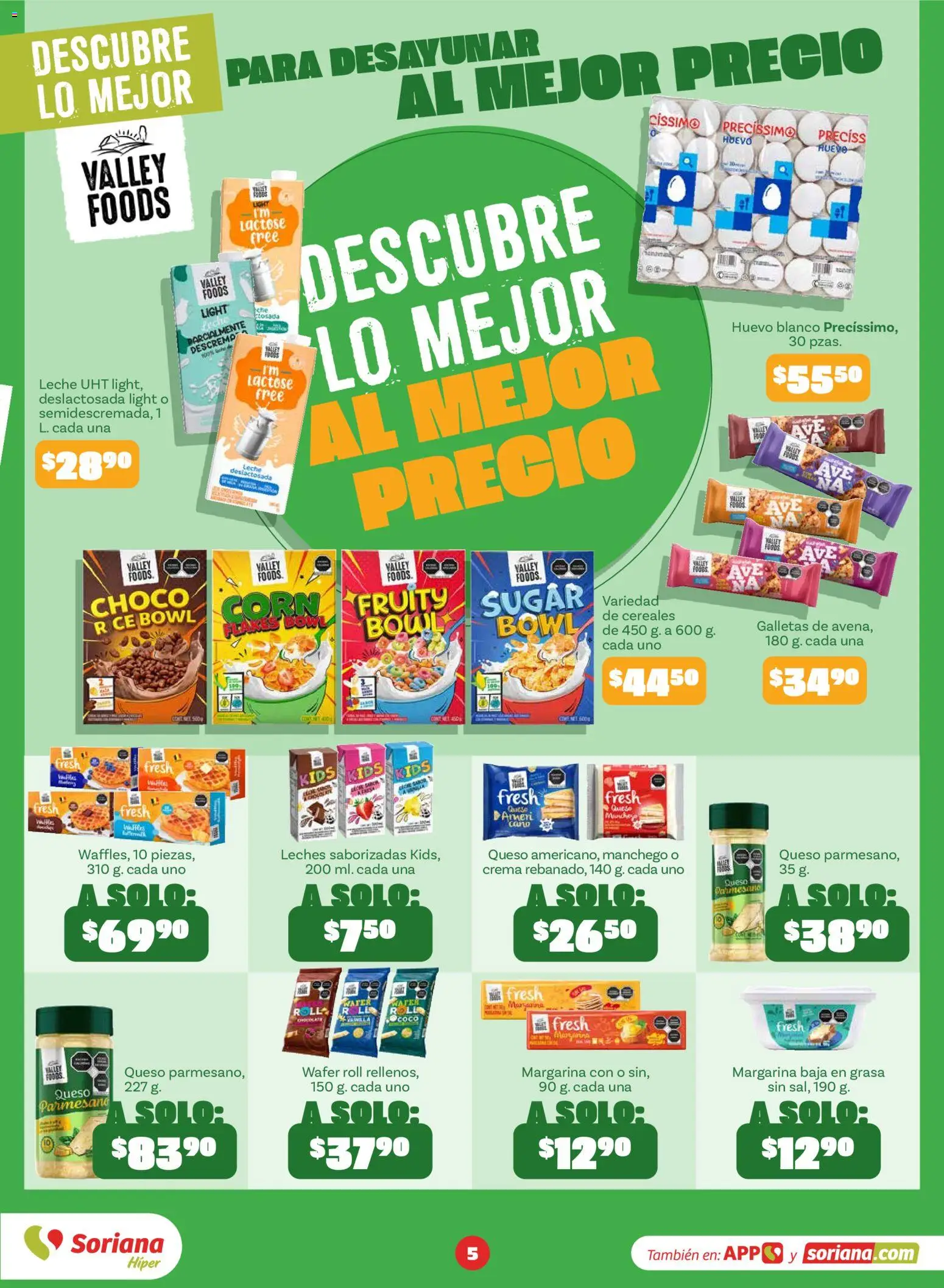Nuevas ofertas de Soriana válidas en toda la República Mexicana desde el 31/08/2026. ¡Encuentra las mejores ofertas en Soriana Descubre lo mejor al mejor precio Híper Nacional! | Página: 6 | Productos: Crema, Queso, Cereales, Margarina