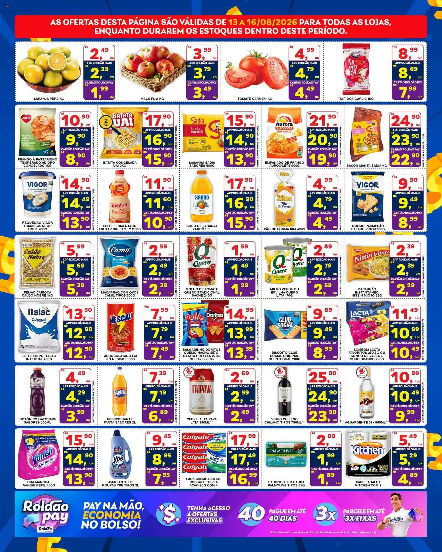 Roldão Folheto - válido de 13/08/2026 | Página: 2 | Produtos: Gatorade, Refrigerante, Bombom, Isotônico