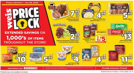 Preview of Weis weekly ads valid from 10/01/2026