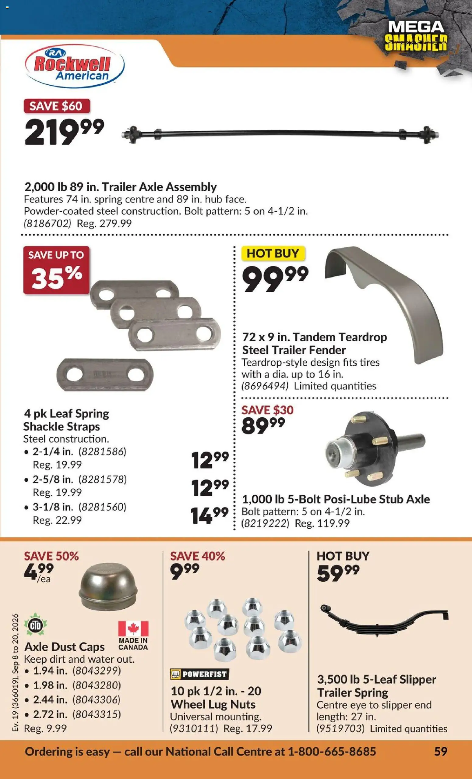 Princess Auto flyer valid from Sep 8, 2026 | Page: 63 | Products: Nuts, Trailer, Water