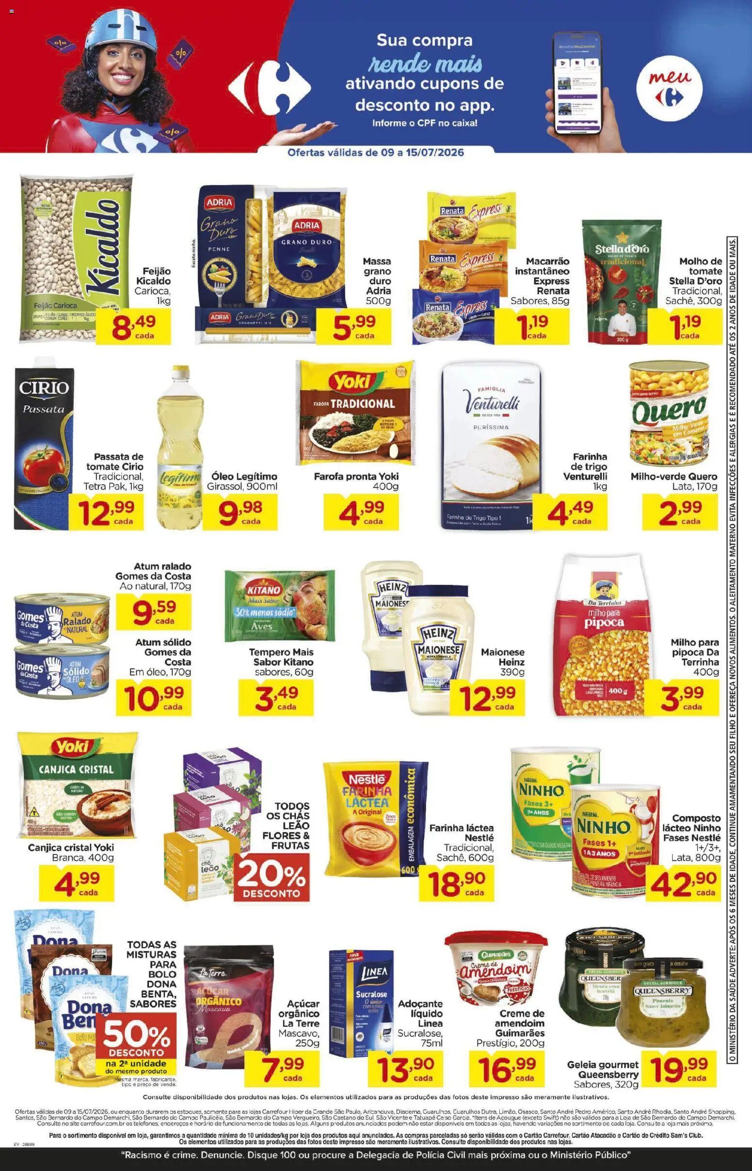 Carrefour Folheto - válido de 09/07/2026 | Página: 4 | Produtos: Amendoim, Pimenta, Geleia, Pipoca