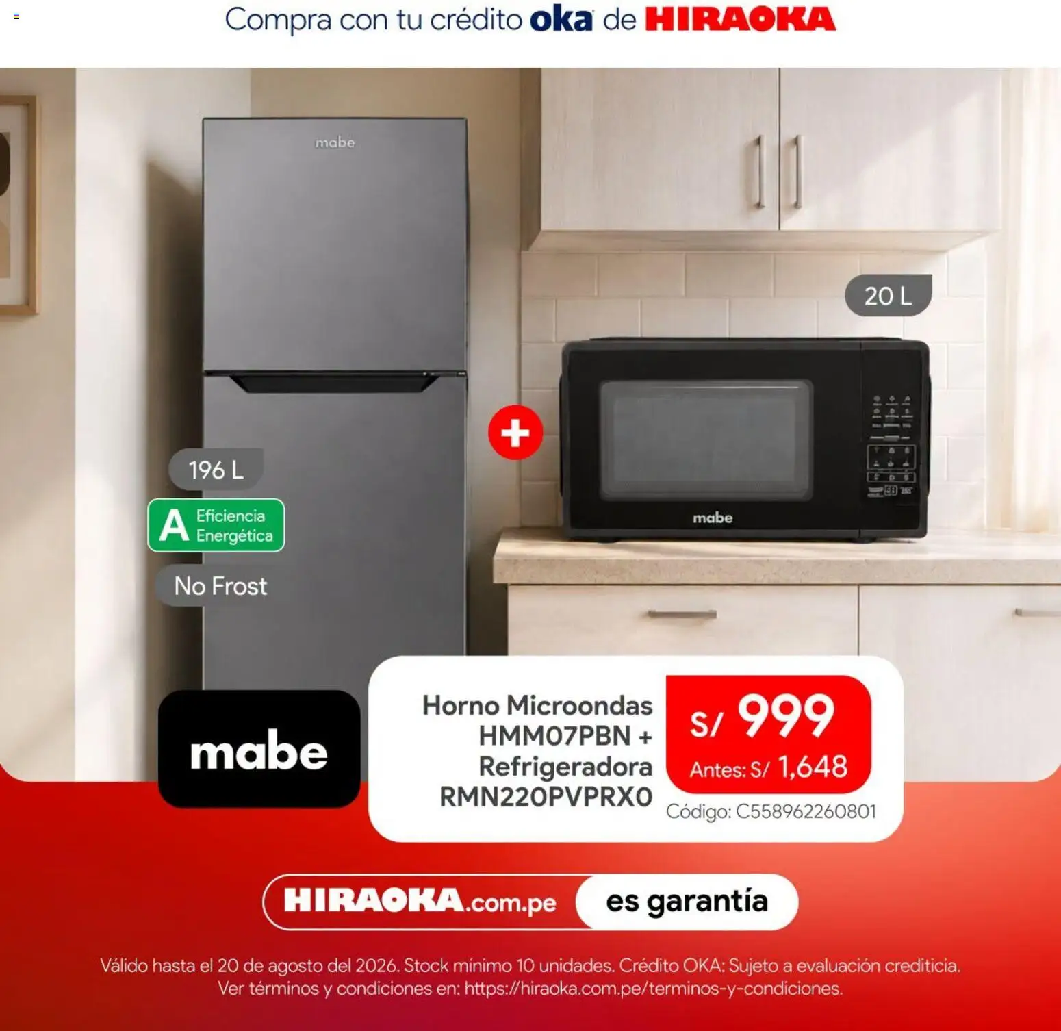Catálogo Hiraoka válido desde 18/08/2026 | Página: 7 | Productos: Horno, Horno microondas, Microondas