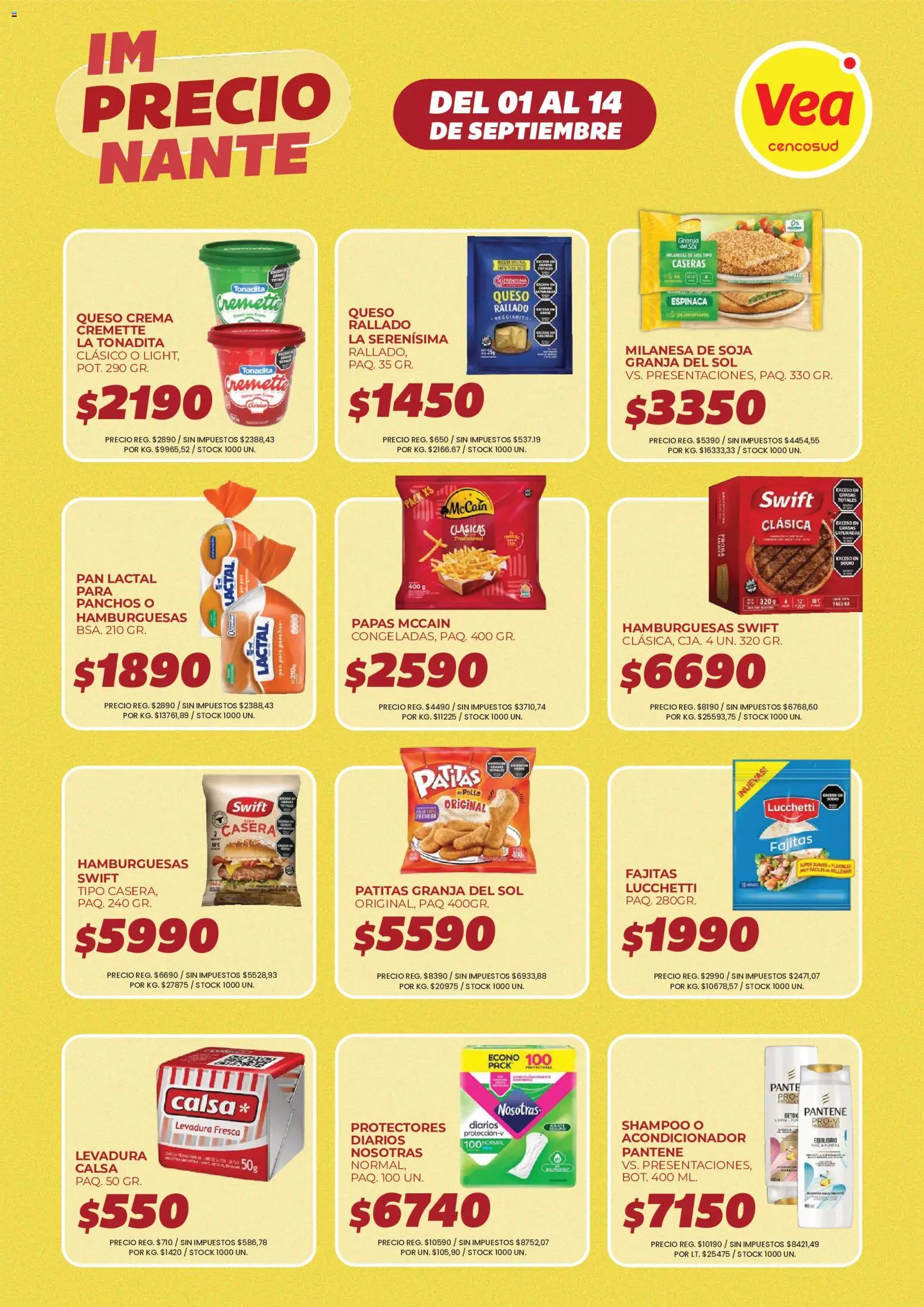 Vea - VOLANTE IMPRECIONANTE CUYO │ válido desde el 01/09/2026 | Página: 11 | Productos: Milanesas, Diarios, Papas, Queso