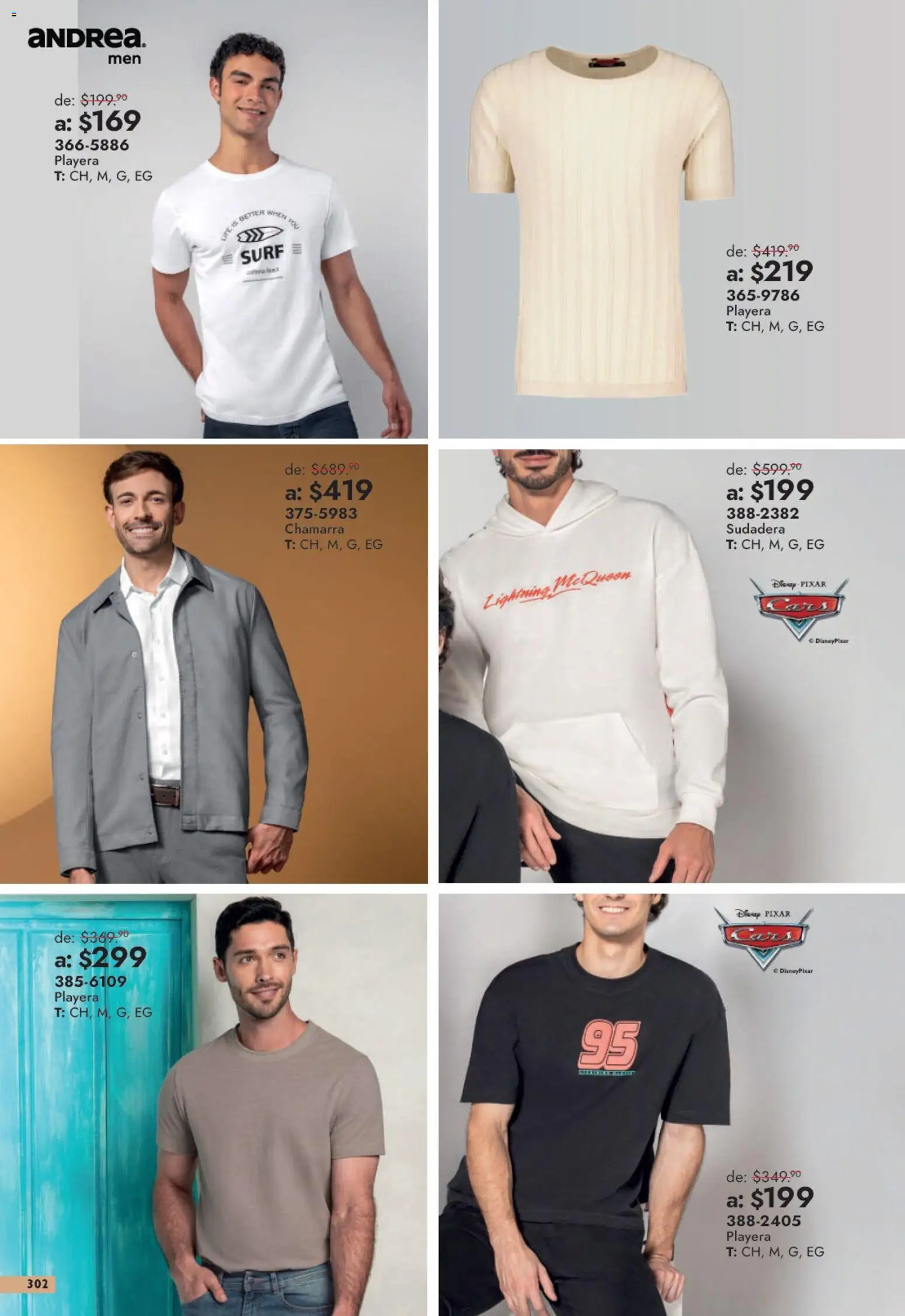 Nuevas ofertas de Andrea válidas en toda la República Mexicana desde el 13/09/2026. ¡Encuentra las mejores ofertas en Andrea catálogo Outlet! | Página: 302 | Productos: Chamarra, Sudadera, Playera