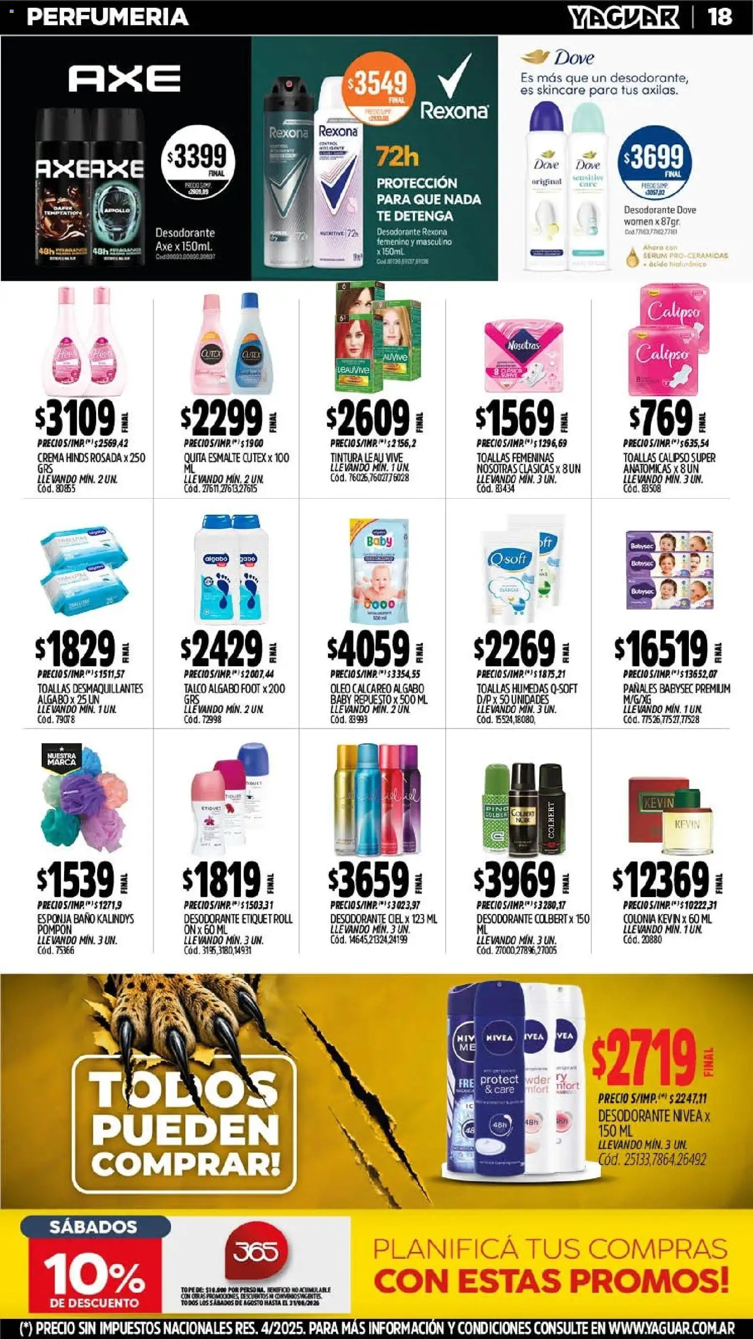 Yaguar - Oferta Semanal Salta │ válido desde el 03/08/2026 | Página: 21 | Productos: Baño, Serum, Desodorante, Crema