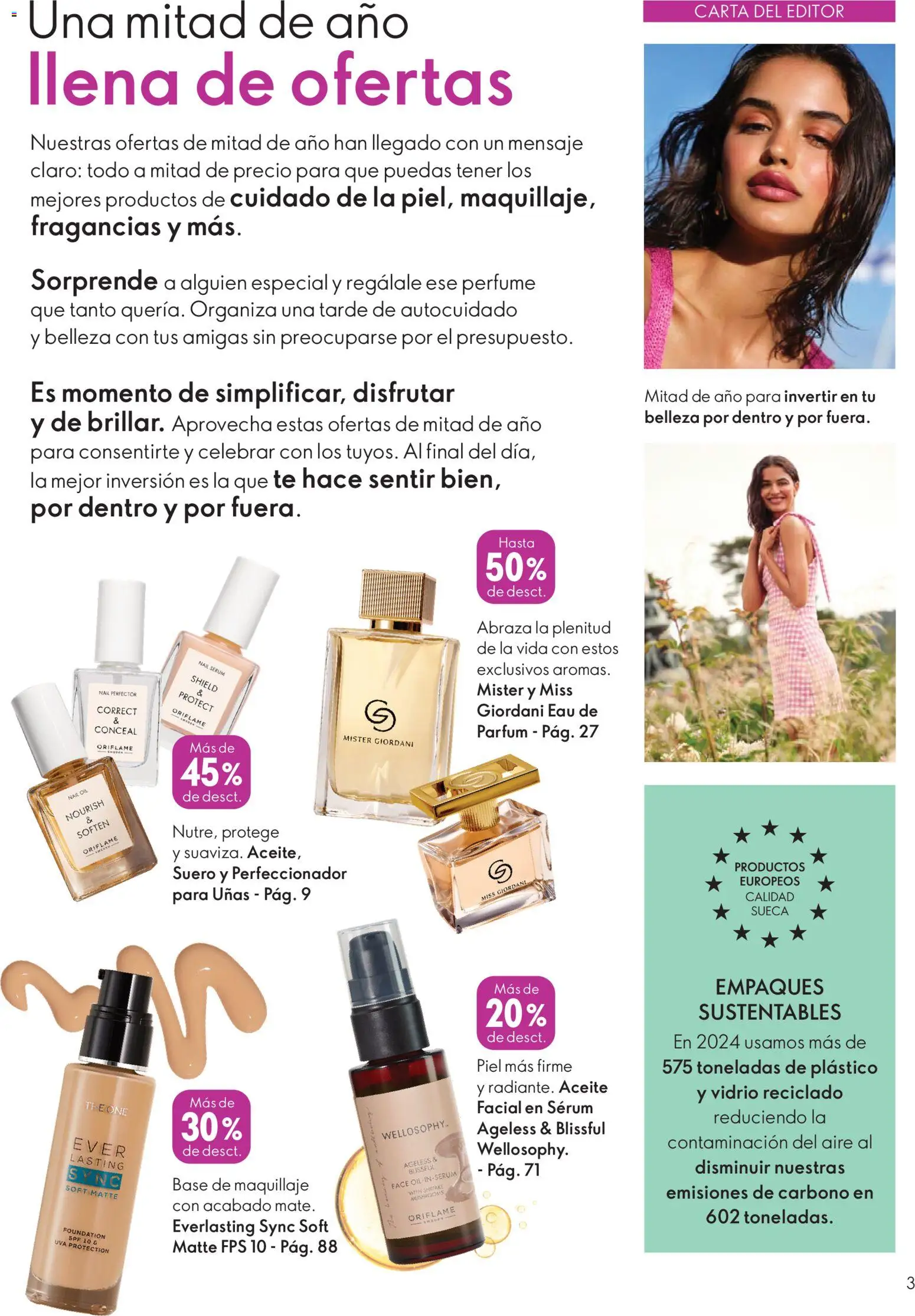 Oriflame Ofertas │ válido desde el 10.07.2026 | Página: 3 | Productos: Perfume, Maquillaje, Té, Aceite