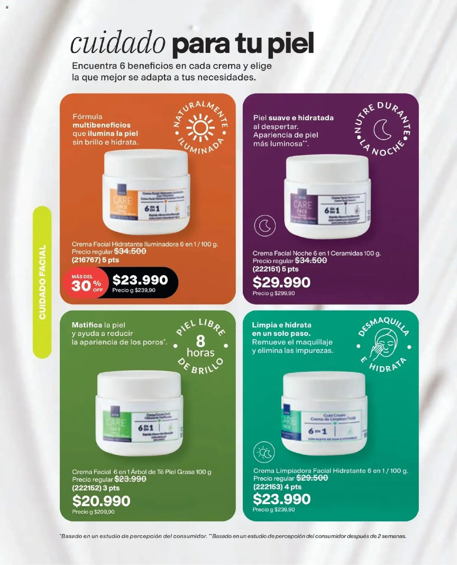 Avon revista - valida desde el 19/09/2026 | Página: 107 | Productos: Té, Crema, Brillo, Maquillaje