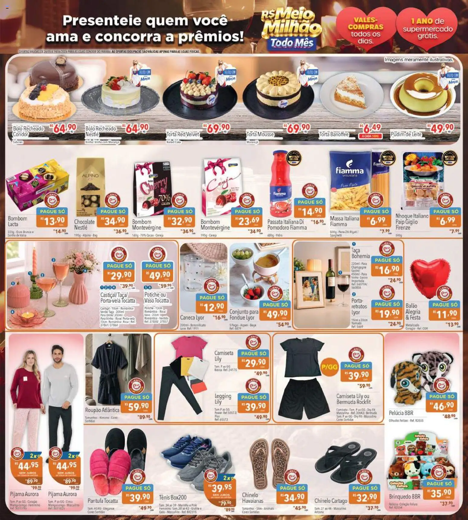 Supermercados Condor Folheto - válido de 26.05.2026 | Página: 31 | Produtos: Leite, Pelúcia, Vaso, Massa