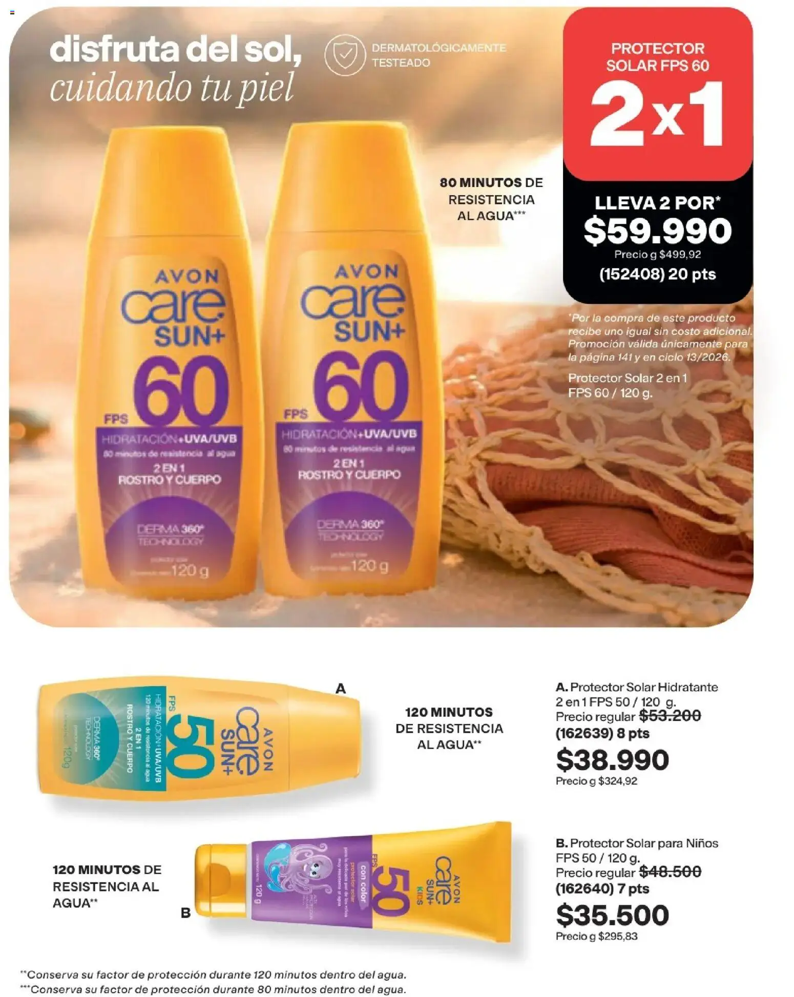 Avon revista - valida desde el 16/08/2026 | Página: 141 | Productos: Agua, Protector solar