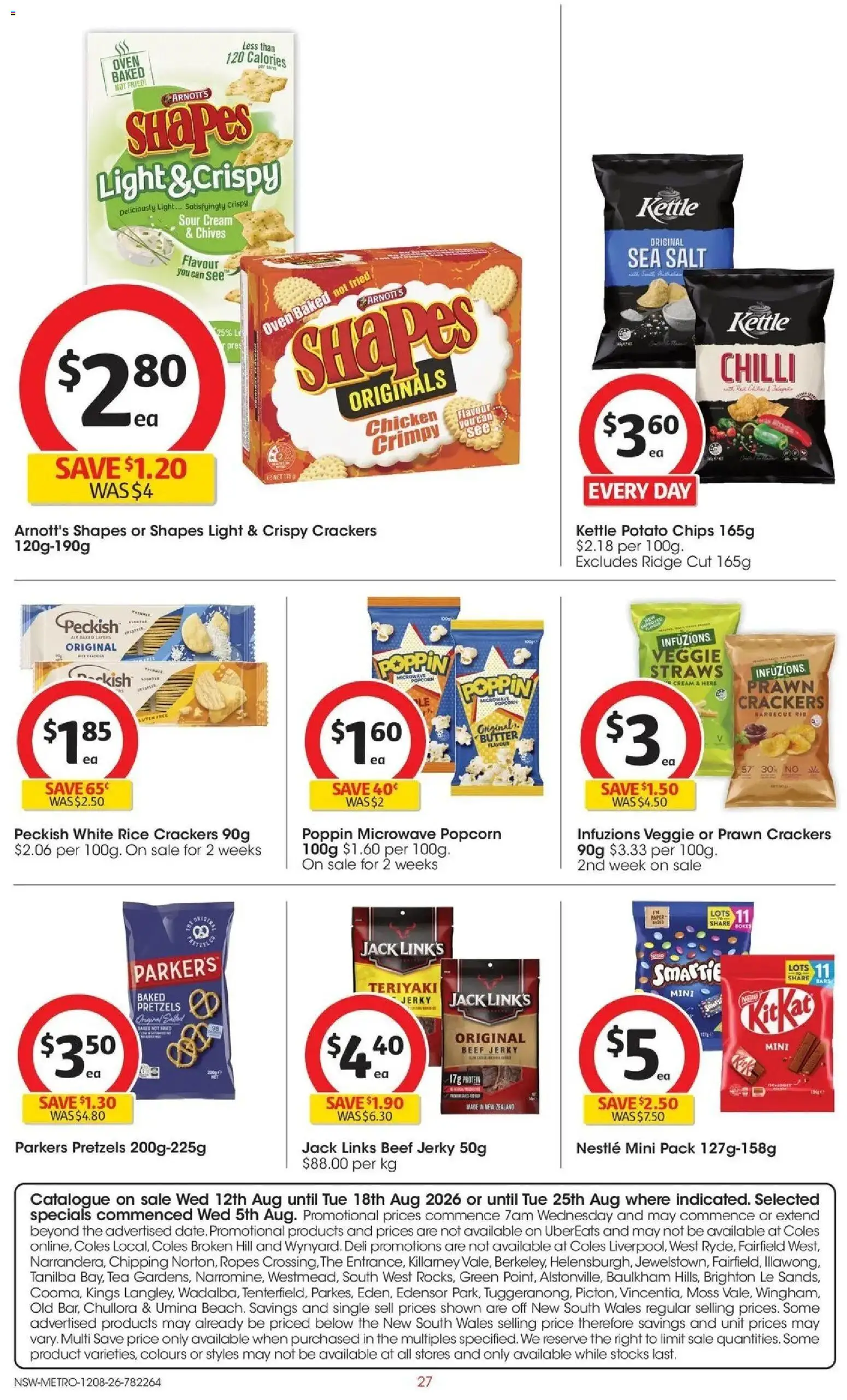 Coles catalogue - valid from 12/08/2026 | Page: 27 | Products: Jerky, Beef, Salt, Microwave