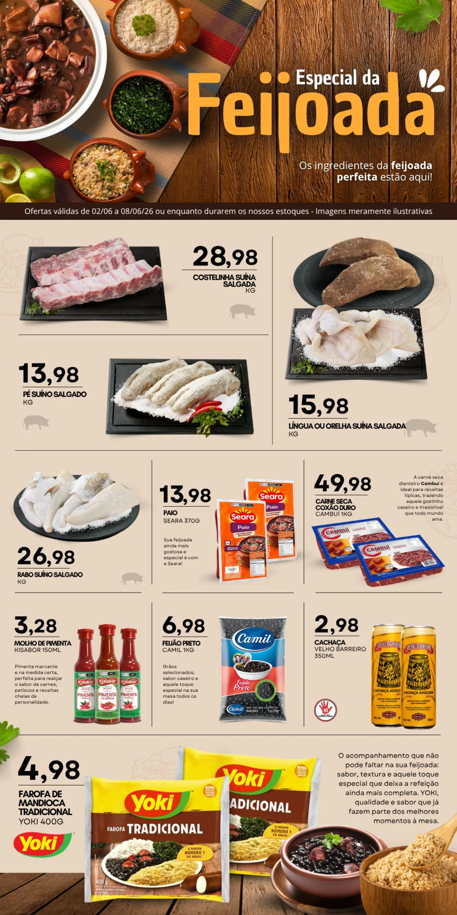 Mercadão Atacadista Folheto - válido de 02.06.2026 | Página: 1 | Produtos: Pimenta, Mesa, Carne, Farofa