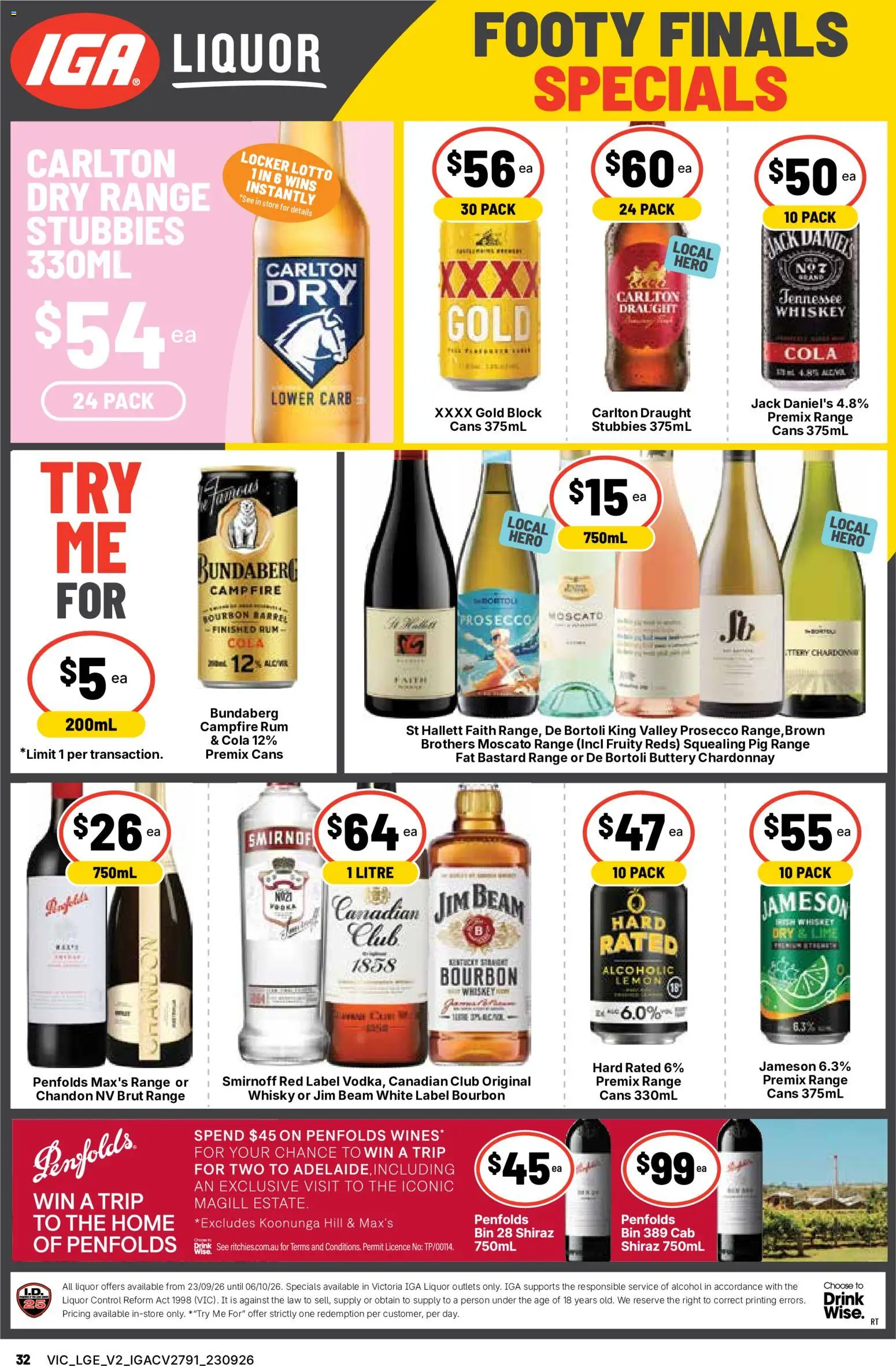 Ritchies catalogue - valid from 23/09/2026 | Page: 32 | Products: Prosecco, Whiskey, Rum, Jameson