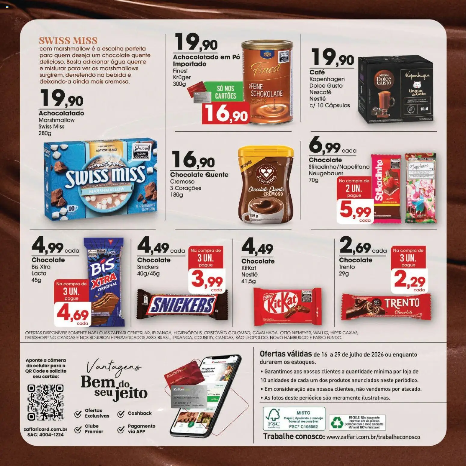 Zaffari Folheto - válido de 16/07/2026 | Página: 6 | Produtos: Celular, Achocolatado, Chocolate, Bebida