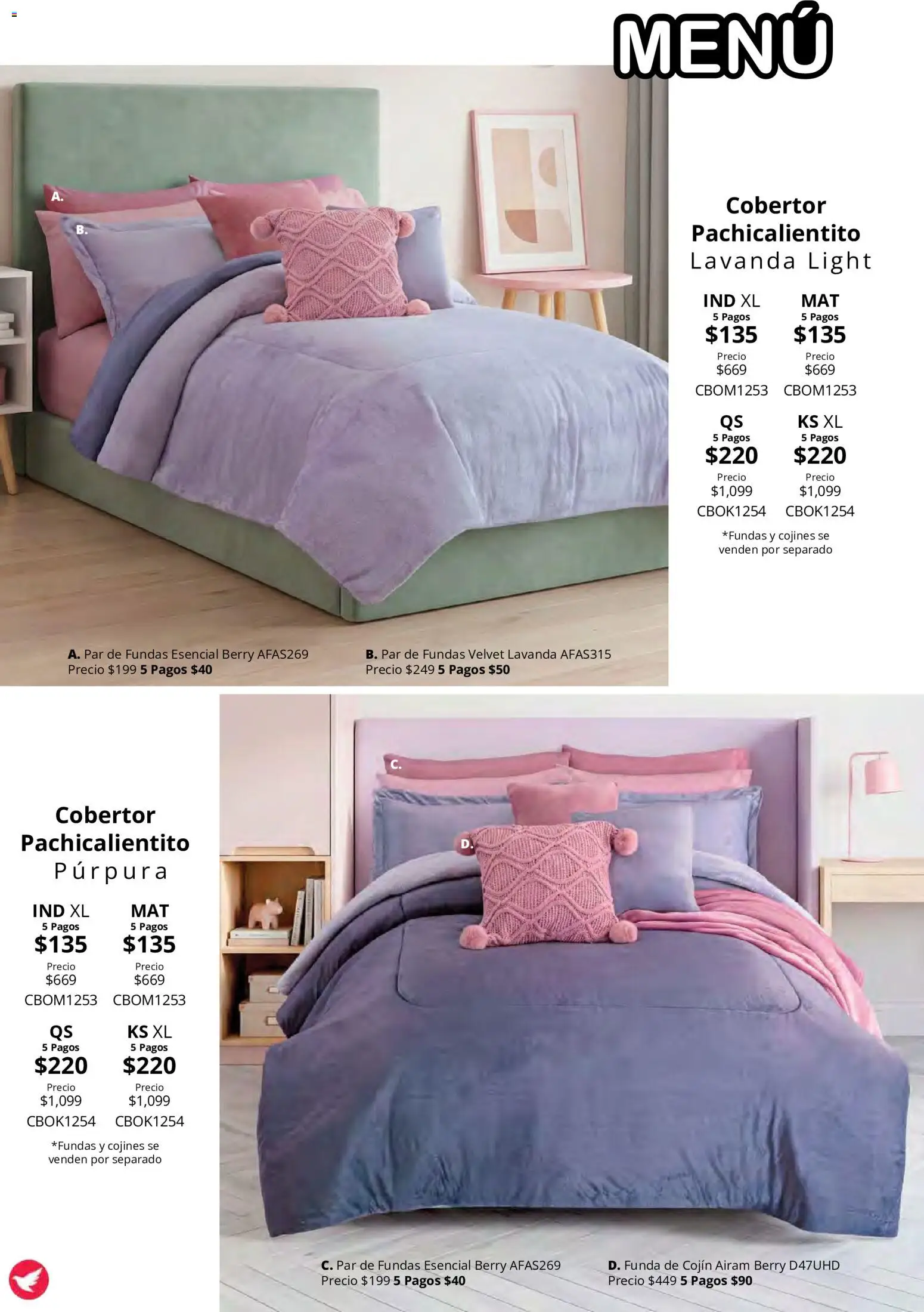 Nuevas ofertas de Colchas Concord válidas en toda la República Mexicana desde el 15/10/2026. ¡Encuentra las mejores ofertas en Colchas Concord catálogo Colección Cobertor Calor de Hogar! | Página: 74