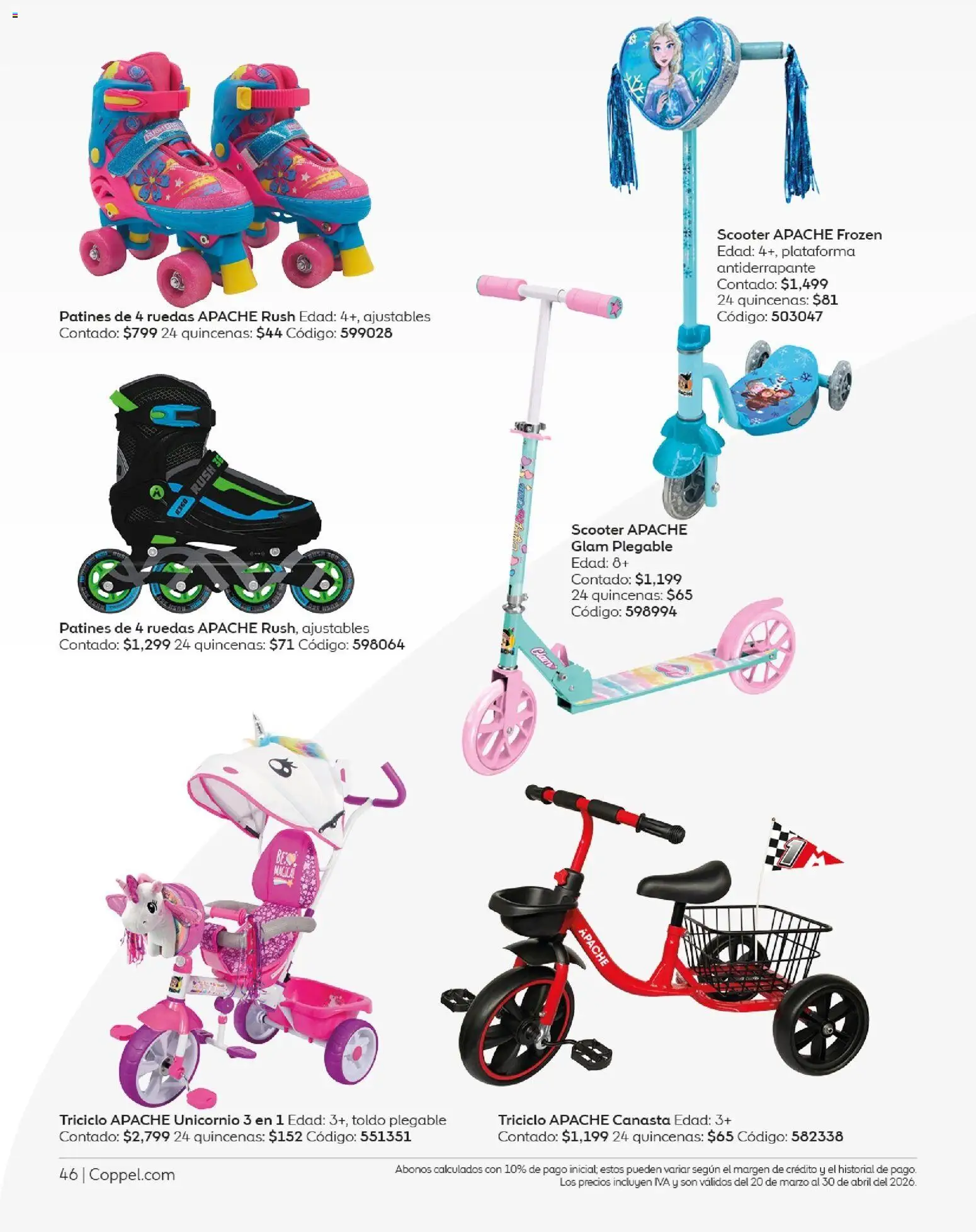 Nuevas ofertas de Coppel válidas en toda la República Mexicana desde el 01.03.2026. ¡Encuentra las mejores ofertas en Coppel catálogo Vacaciones Semana Santa! | Página: 46 | Productos: Toldo, Scooter, Canasta
