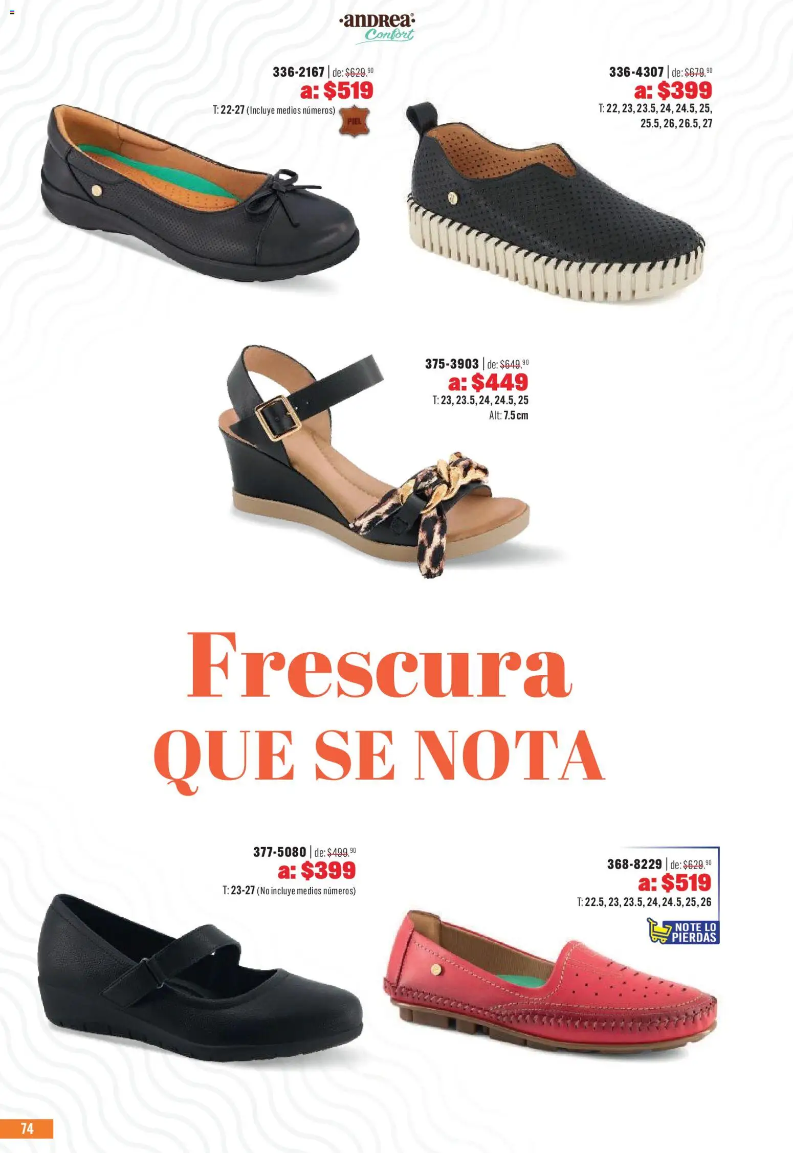 Nuevas ofertas de Andrea válidas en toda la República Mexicana desde el 03.05.2026. ¡Encuentra las mejores ofertas en Andrea catálogo Outlet! | Página: 74