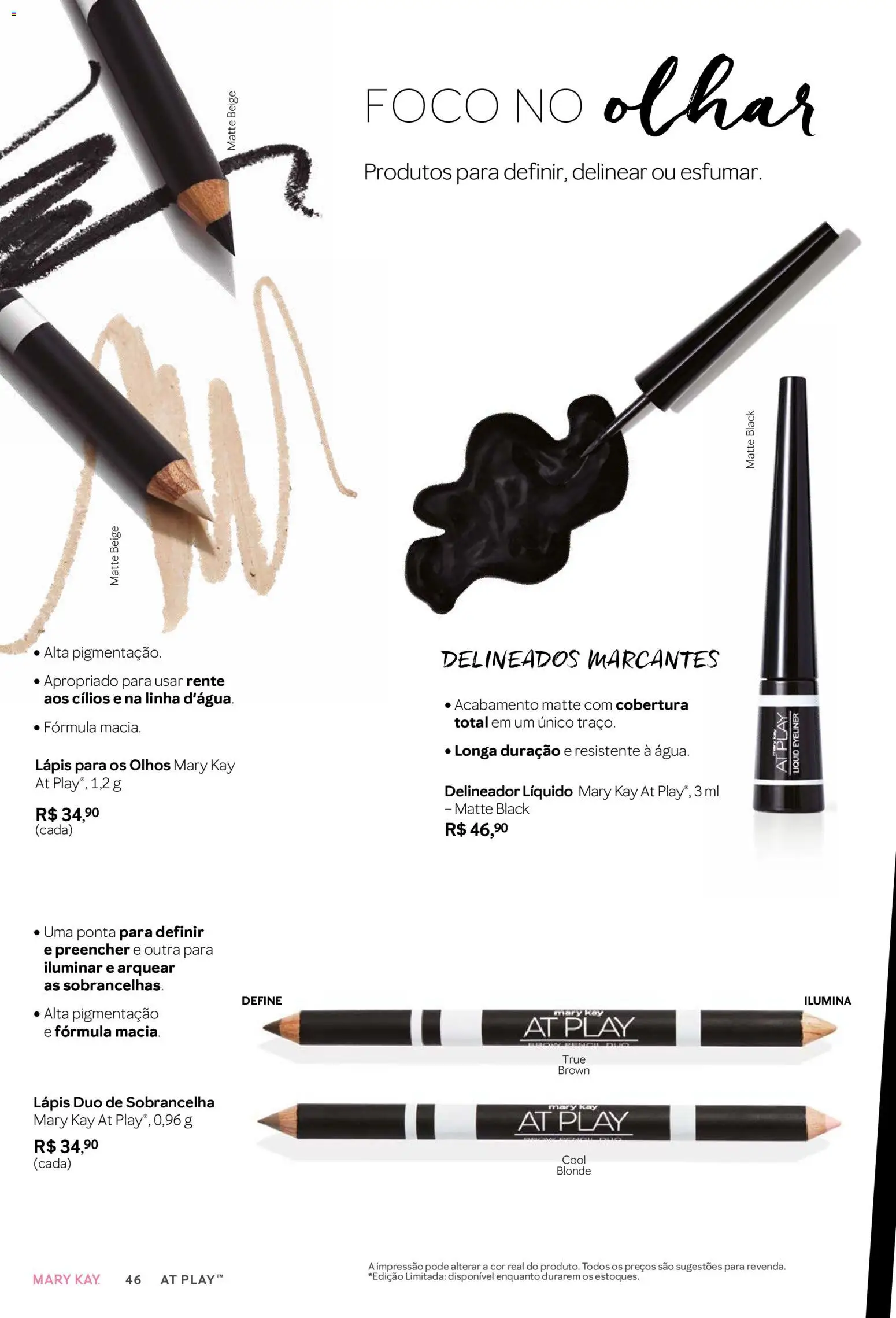 Mary Kay Folheto - válido de 01/03/2026 | Página: 46 | Produtos: Delineador, Lápis
