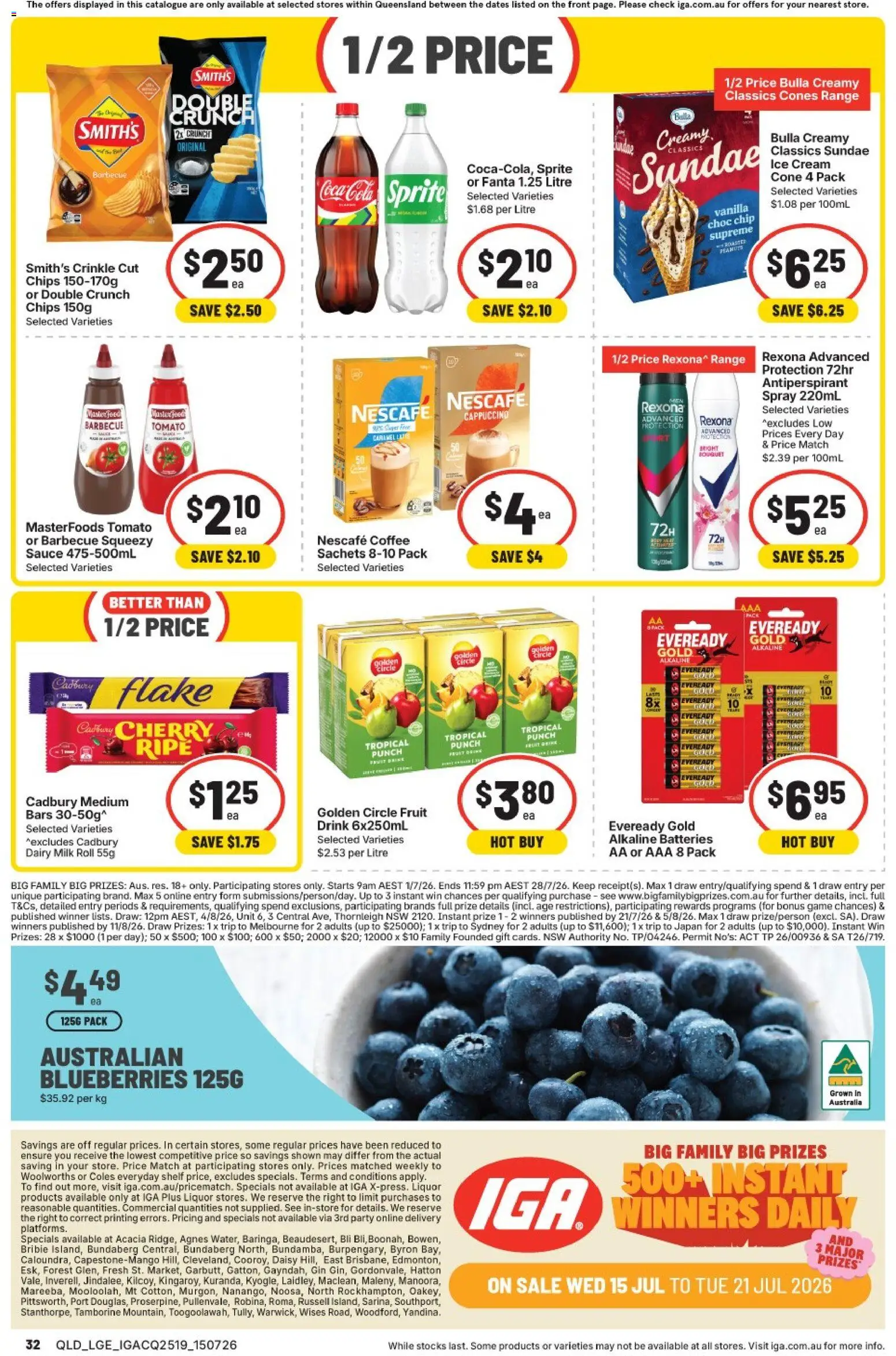 IGA catalogue - valid from 15/07/2026 | Page: 32 | Products: Shampoo, Deodorant, Razors, Hand wash