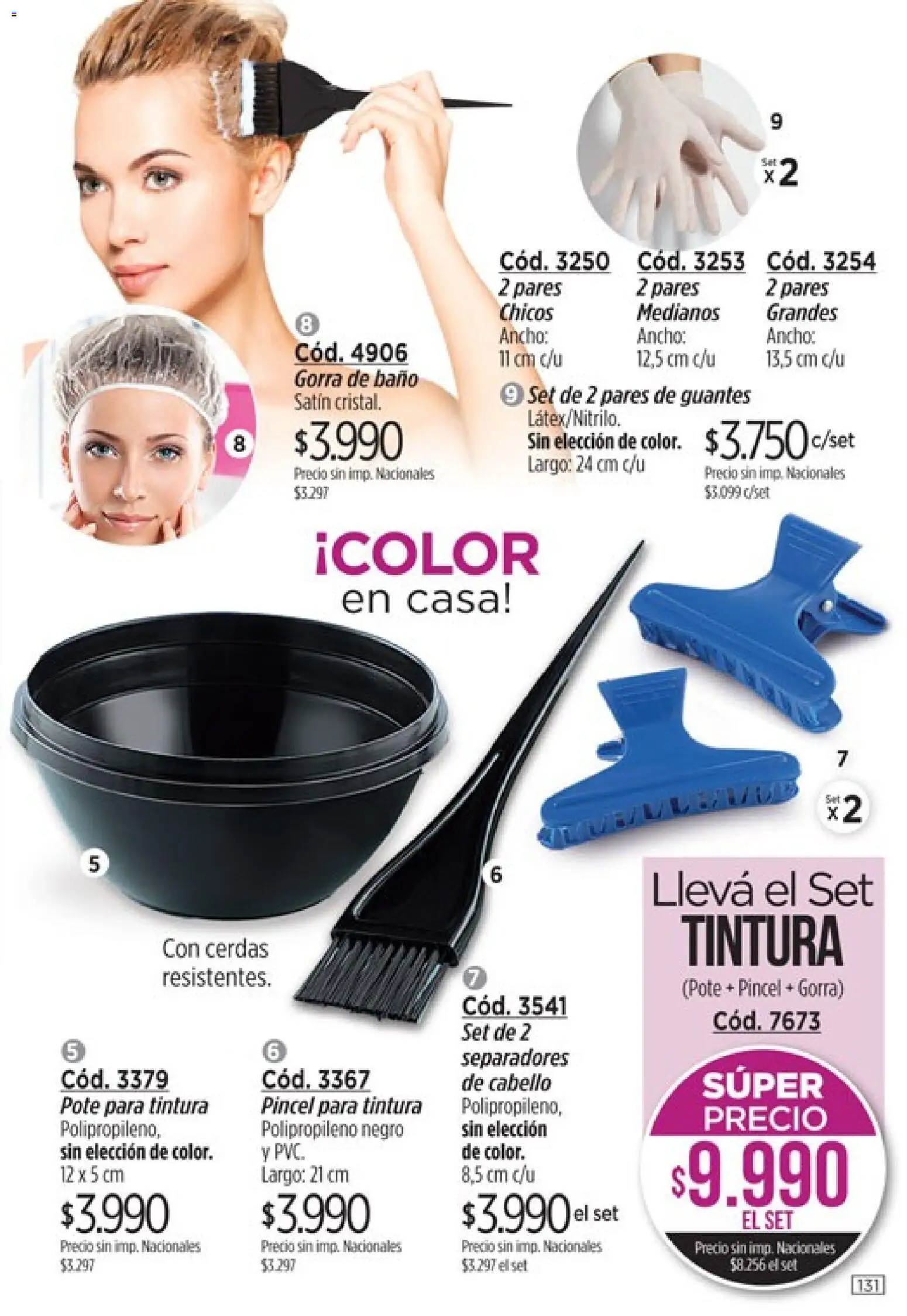 Catálogo Amodil Campaña 9 │ válido desde el 05.05.2026 | Página: 131 | Productos: Gorra, Baño, Pincel, Tintura