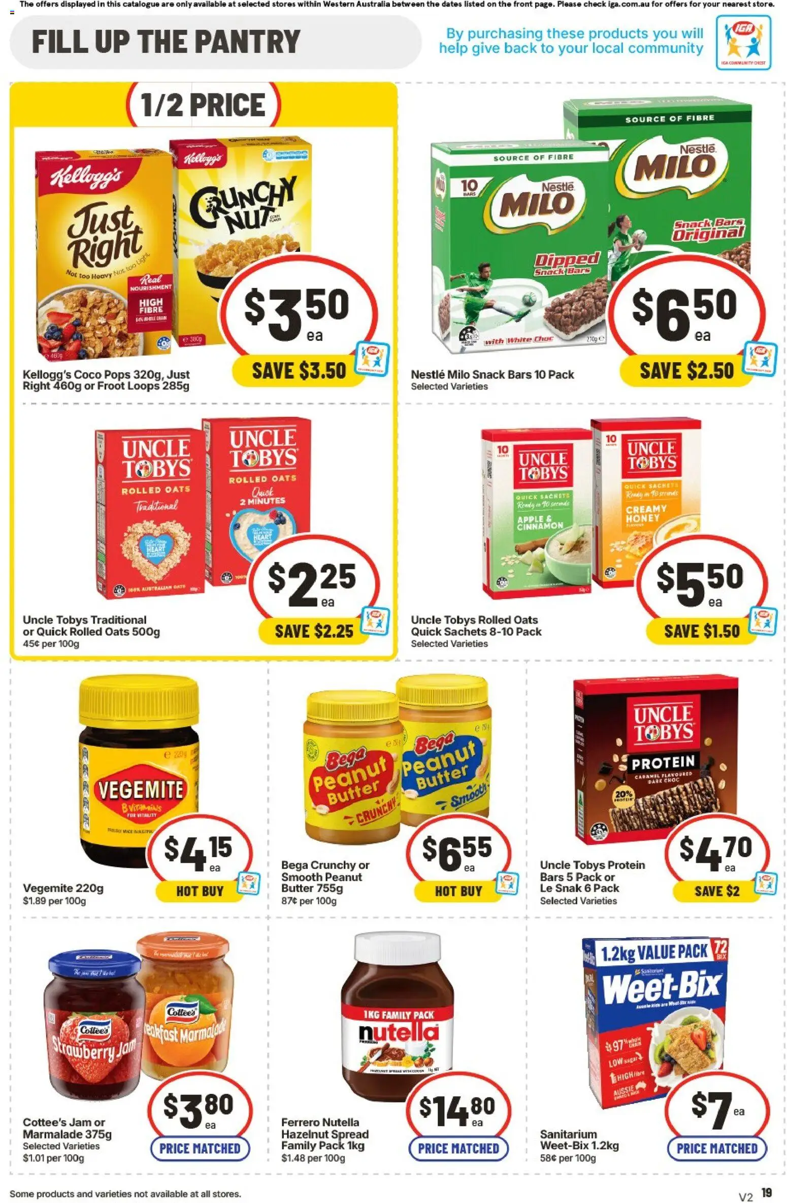 IGA catalogue - valid from 12/08/2026 | Page: 19 | Products: Chain, Protein, Sachets, Vegemite