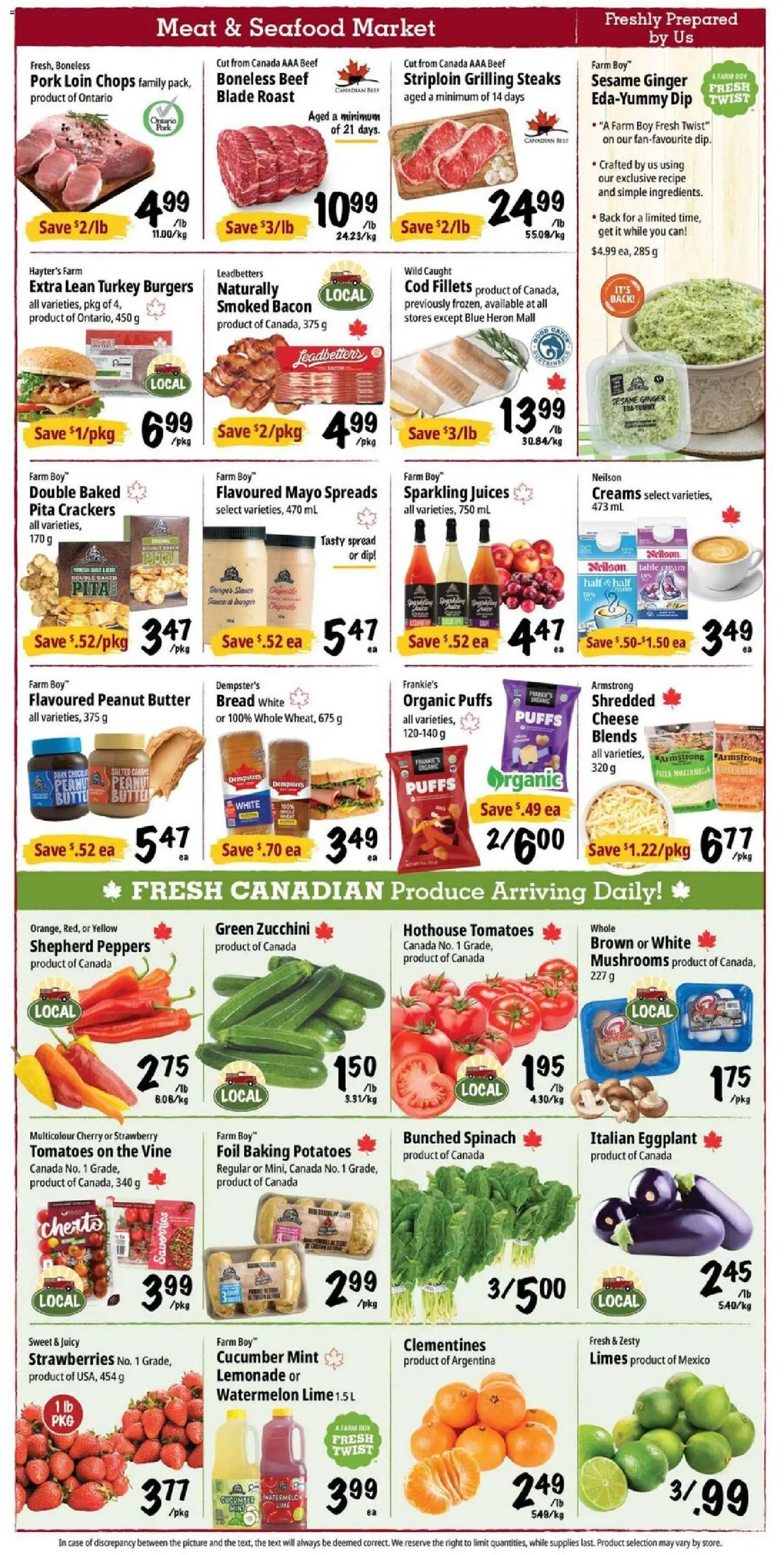 Farm Boy flyer valid from Jul 9, 2026 | Page: 2 | Products: Cream, Case, Bread, Tomatoes