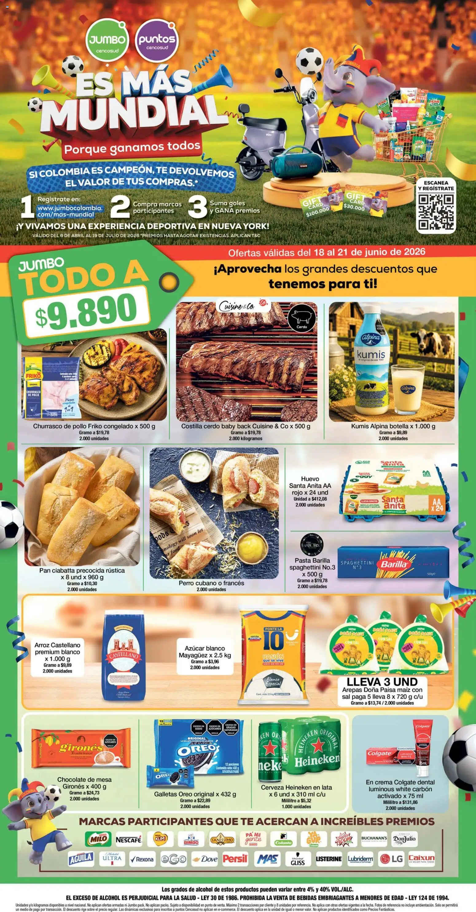 Jumbo revista - valida desde el 18.06.2026 | Página: 1 | Productos: Cerdo, Pollo, Crema, Chocolate de mesa