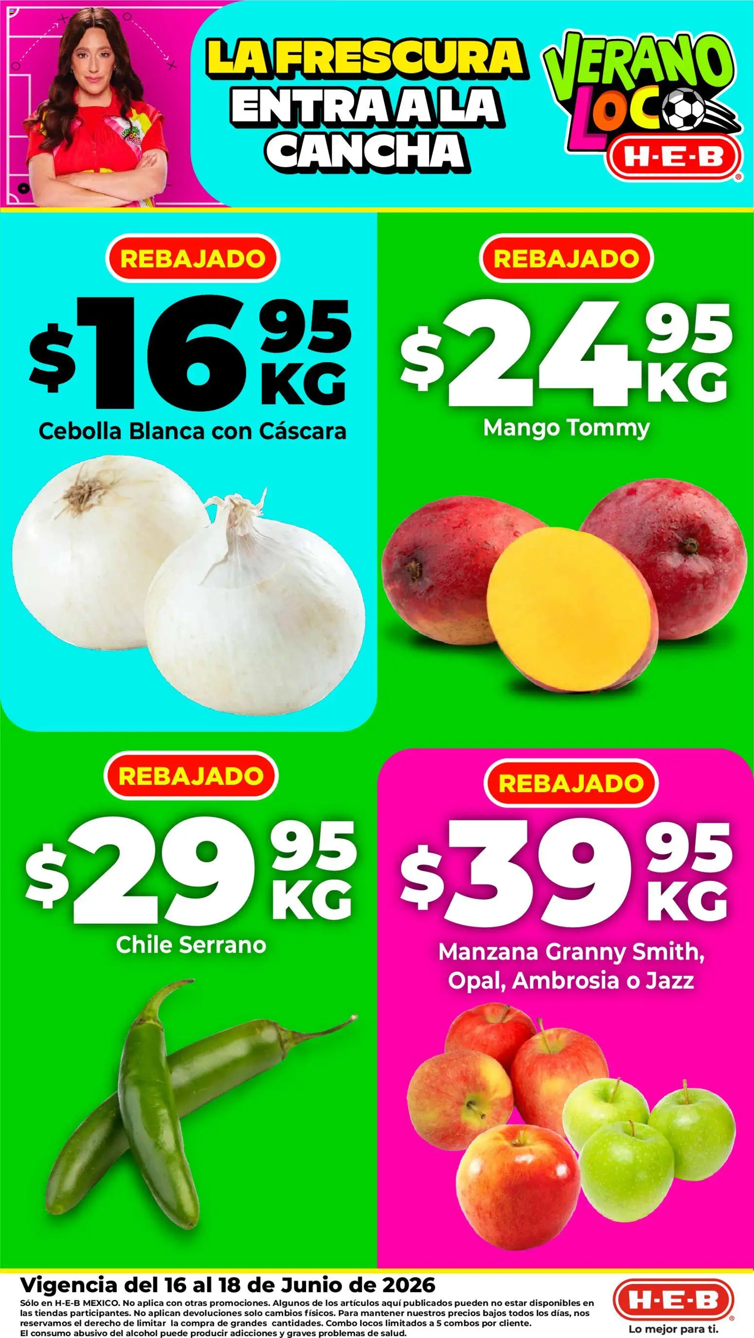H-E-B folleto Fruta y venduras (16/06/2026 - 22/06/2026)