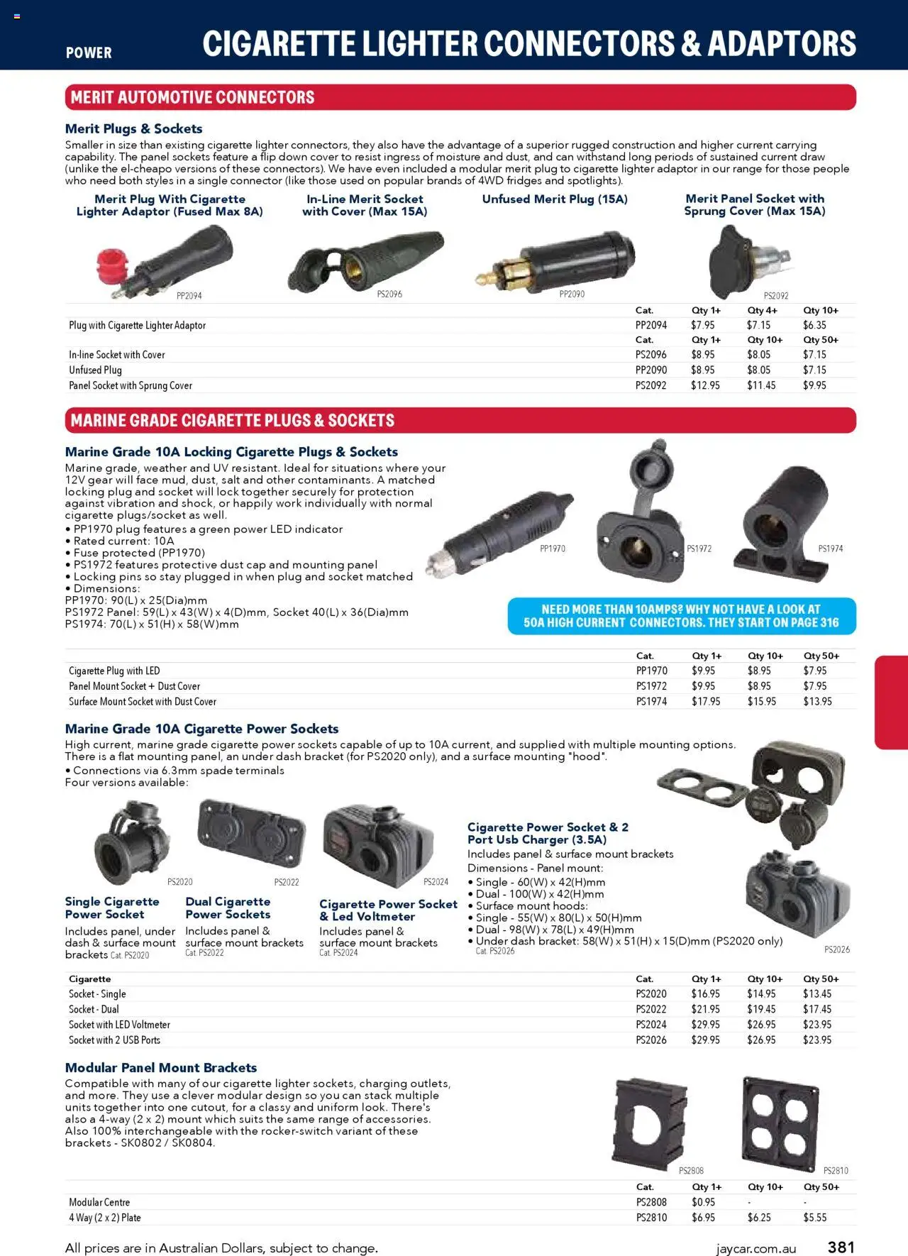 Jaycar catalogue - valid from 09/07/2025 | Page: 381 | Products: Charger, Spade, Cap, Dust cover