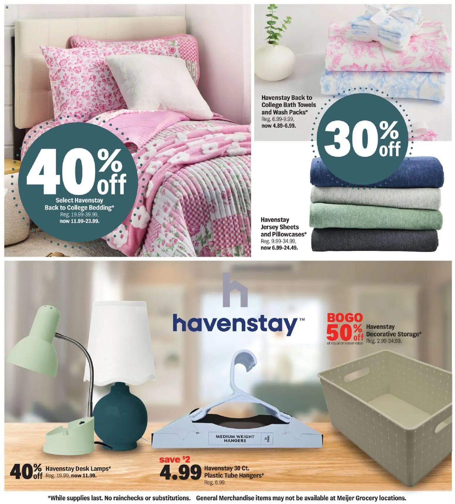 Meijer College Vibes Real Low Prices - valid from 09/02/2026 | Page: 2 | Products: Bath, Desk, Weight