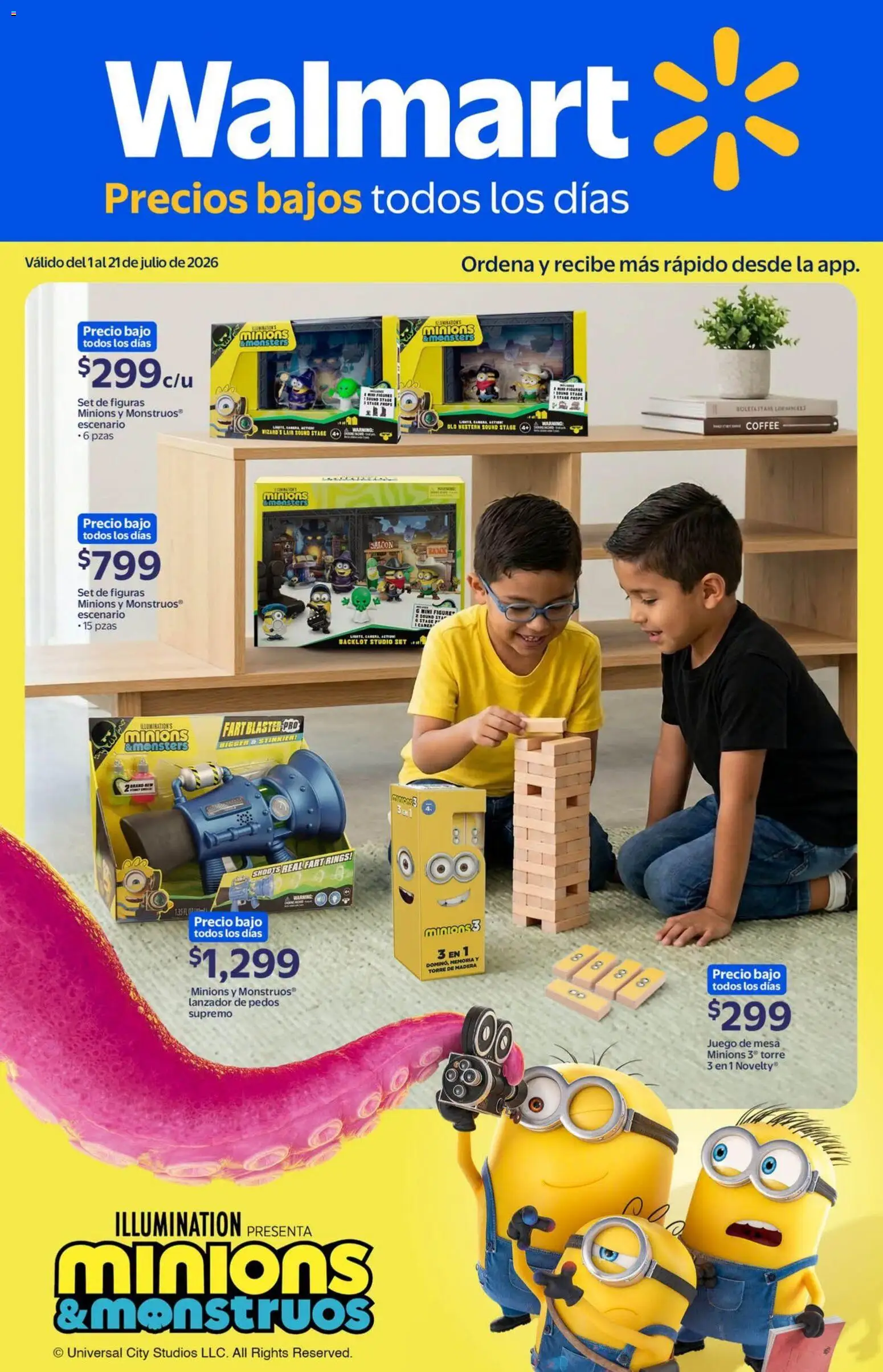 Walmart folleto Los Minions ya llegaron (01/07/2026 - 21/07/2026) catalogue cover