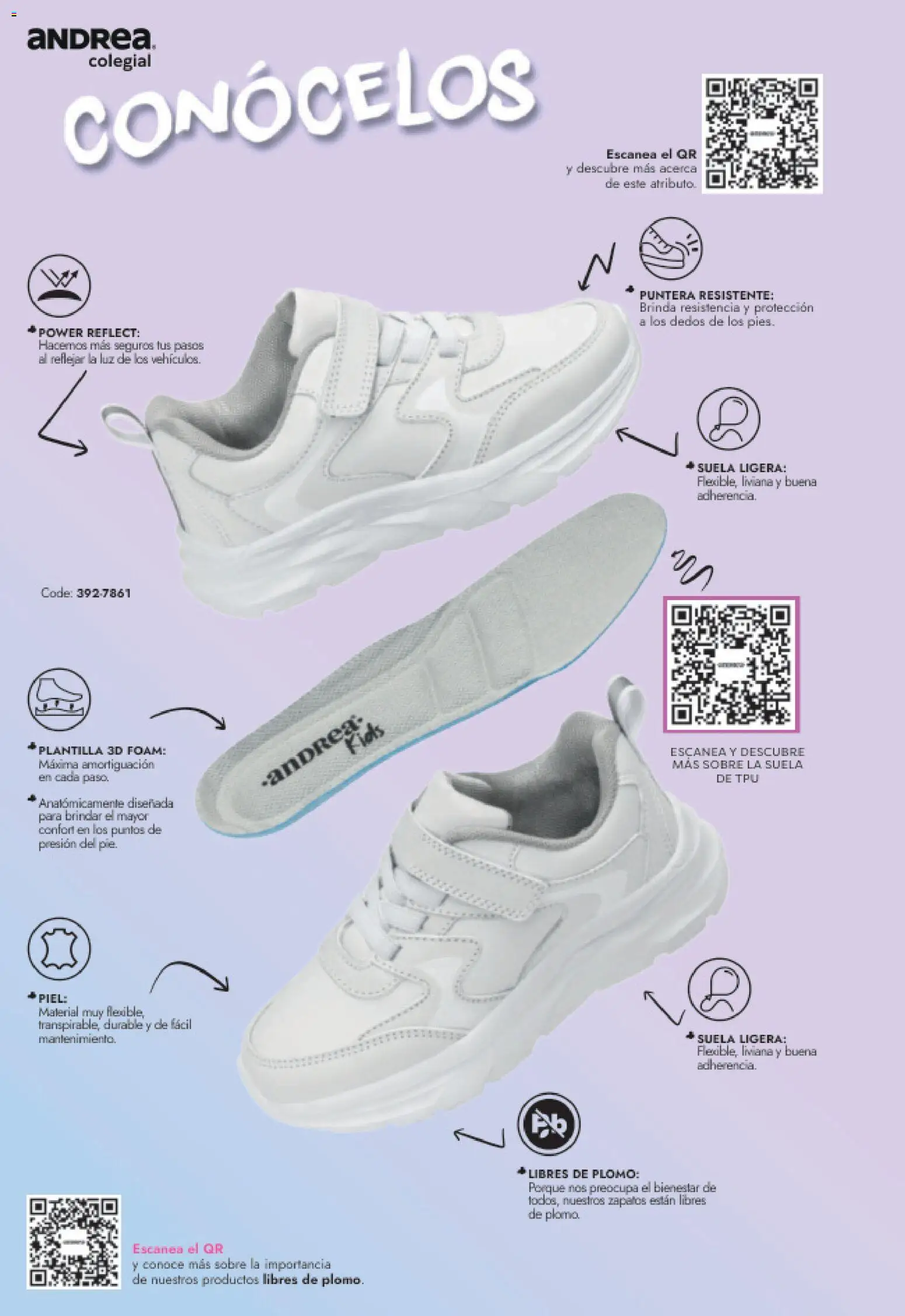 Nuevas ofertas de Andrea válidas en toda la República Mexicana desde el 23/05/2026. ¡Encuentra las mejores ofertas en Andrea catálogo Colegial! | Página: 4 | Productos: Zapatos, Sobre