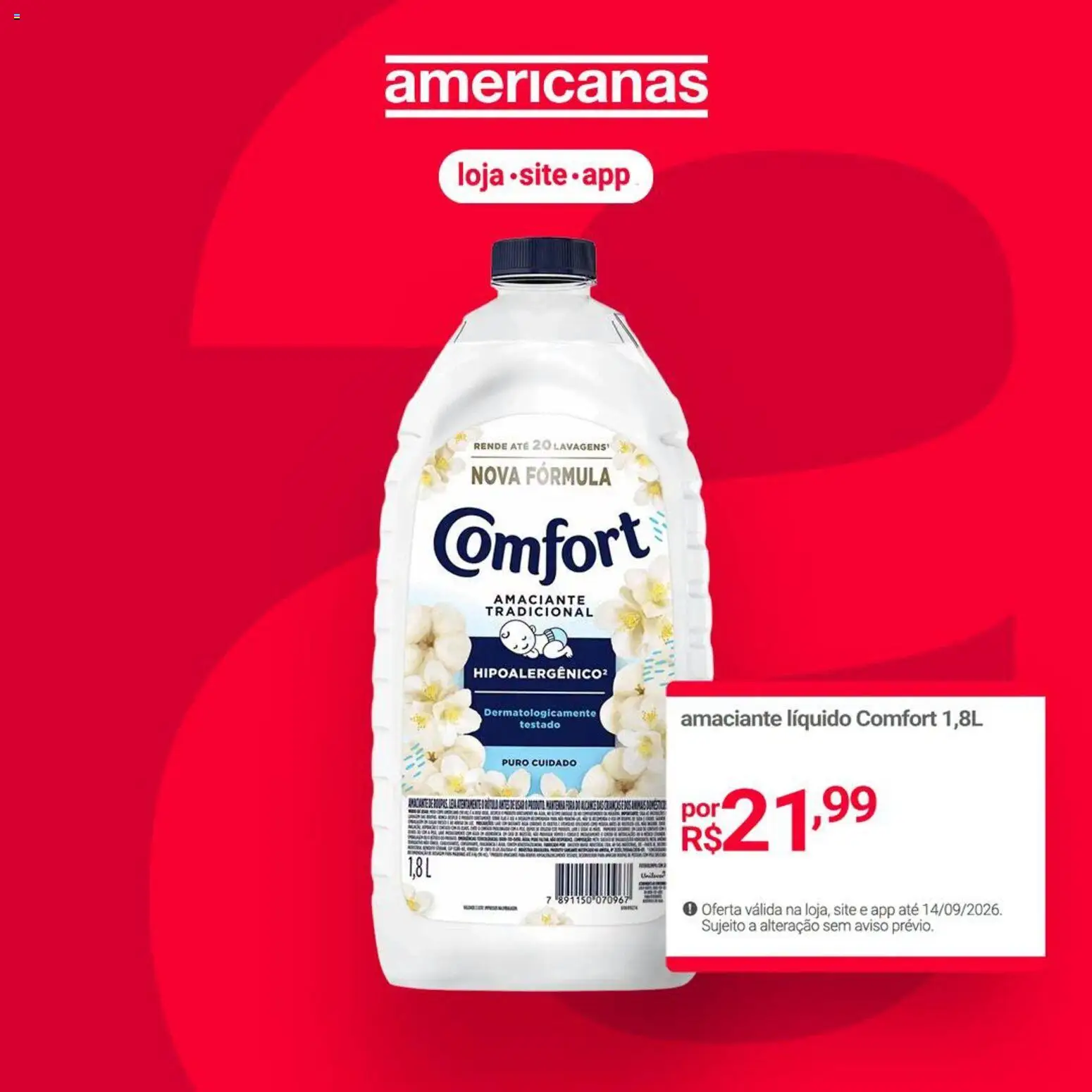 Lojas Americanas Folheto - válido de 09/09/2026 | Página: 1