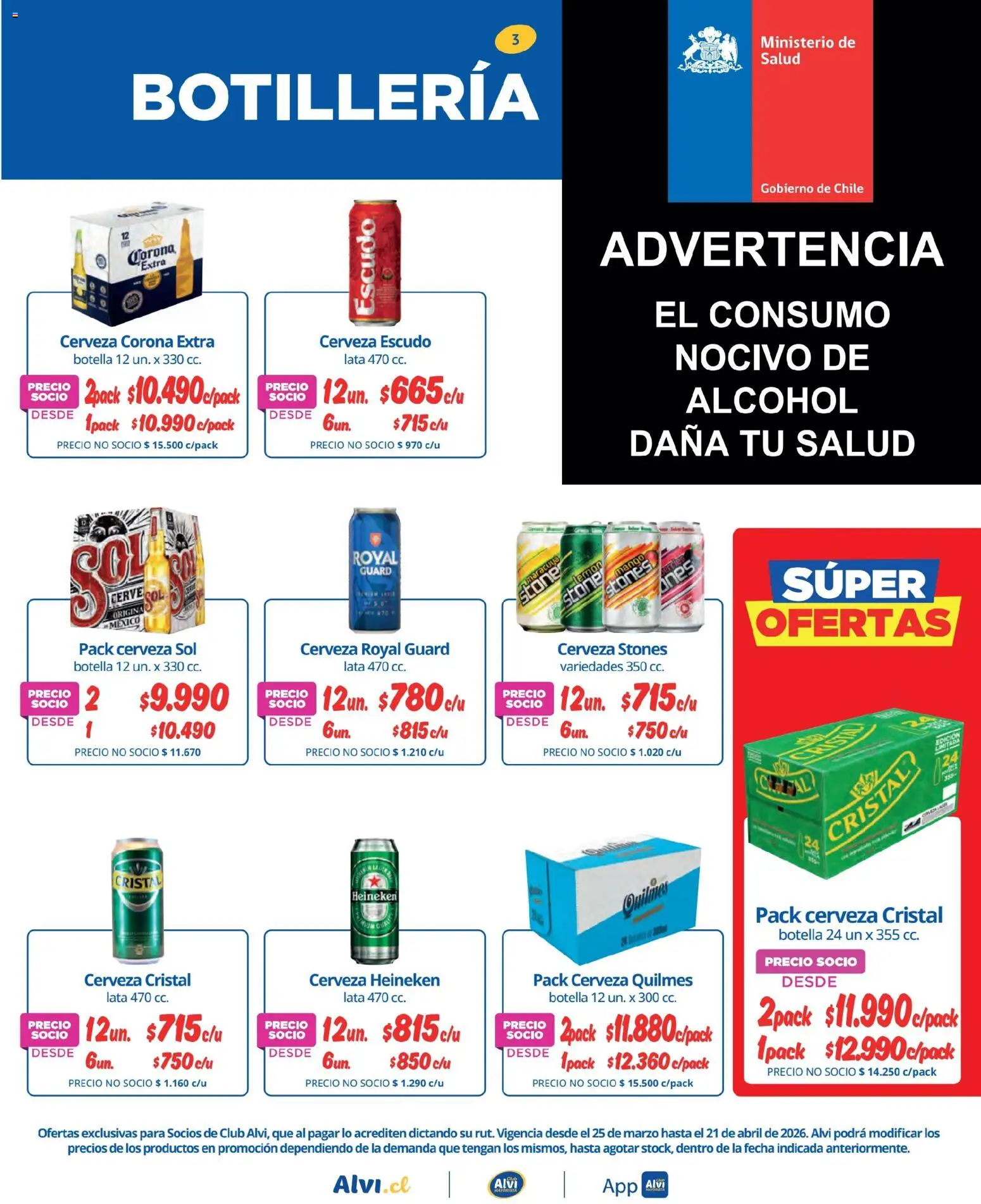Alvi ofertas  │ válido desde el 25.03.2026 | Página: 3 | Productos: Mango, Botella, Cerveza
