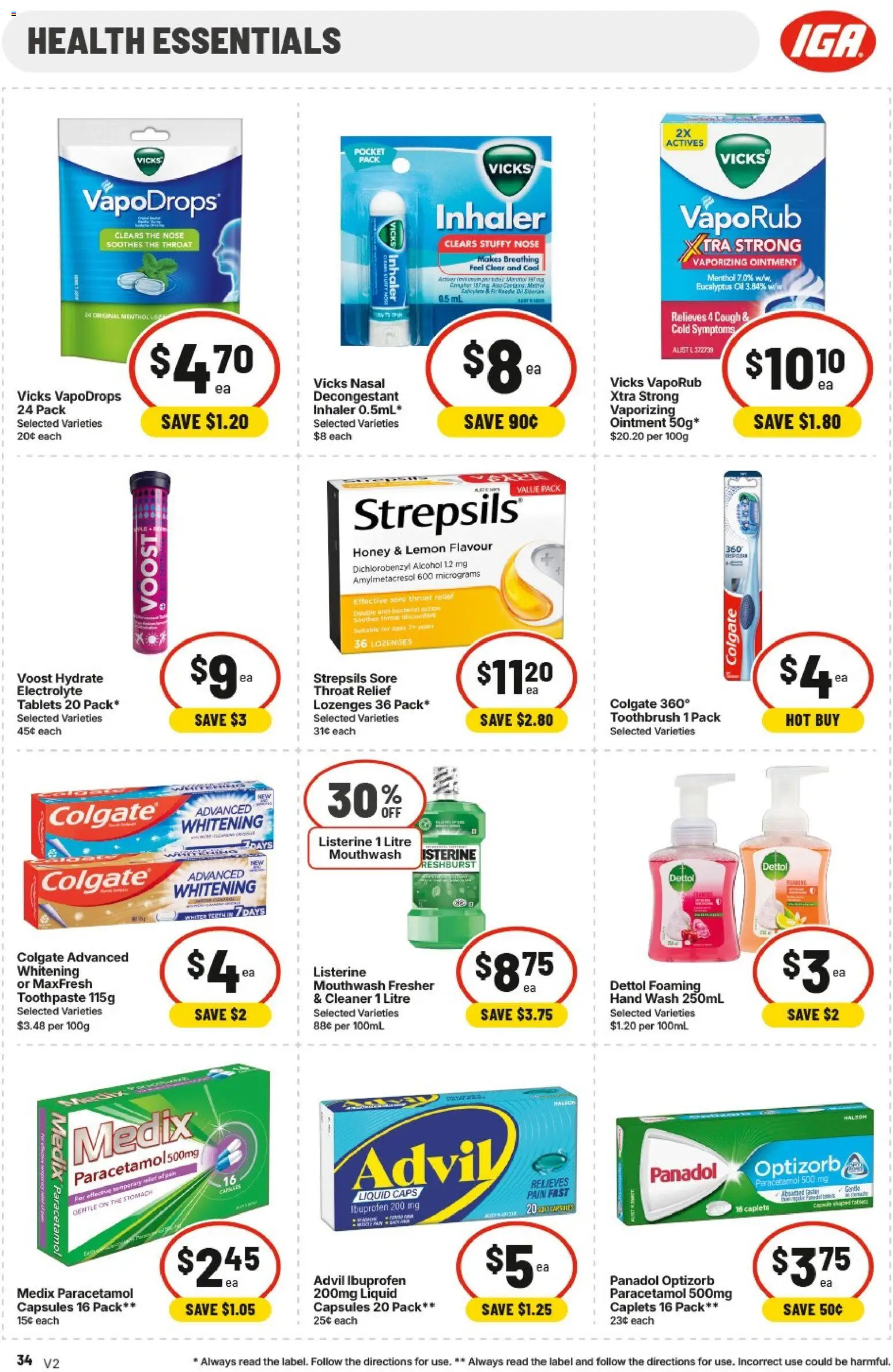 IGA catalogue - valid from 20.05.2026 | Page: 40 | Products: Toothpaste, Toothbrush, Tablets, Hand wash