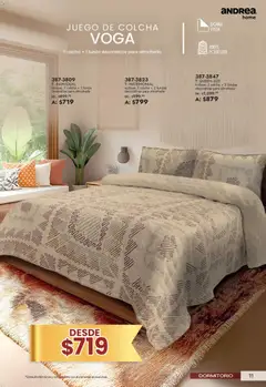 Vista previa de Andrea catálogo Lo mejor para tu hogar, nuevo folleto de la tienda, válido en México a partir del 21/06/2026 | Página: 11 | Productos: Juego, Funda, Almohada