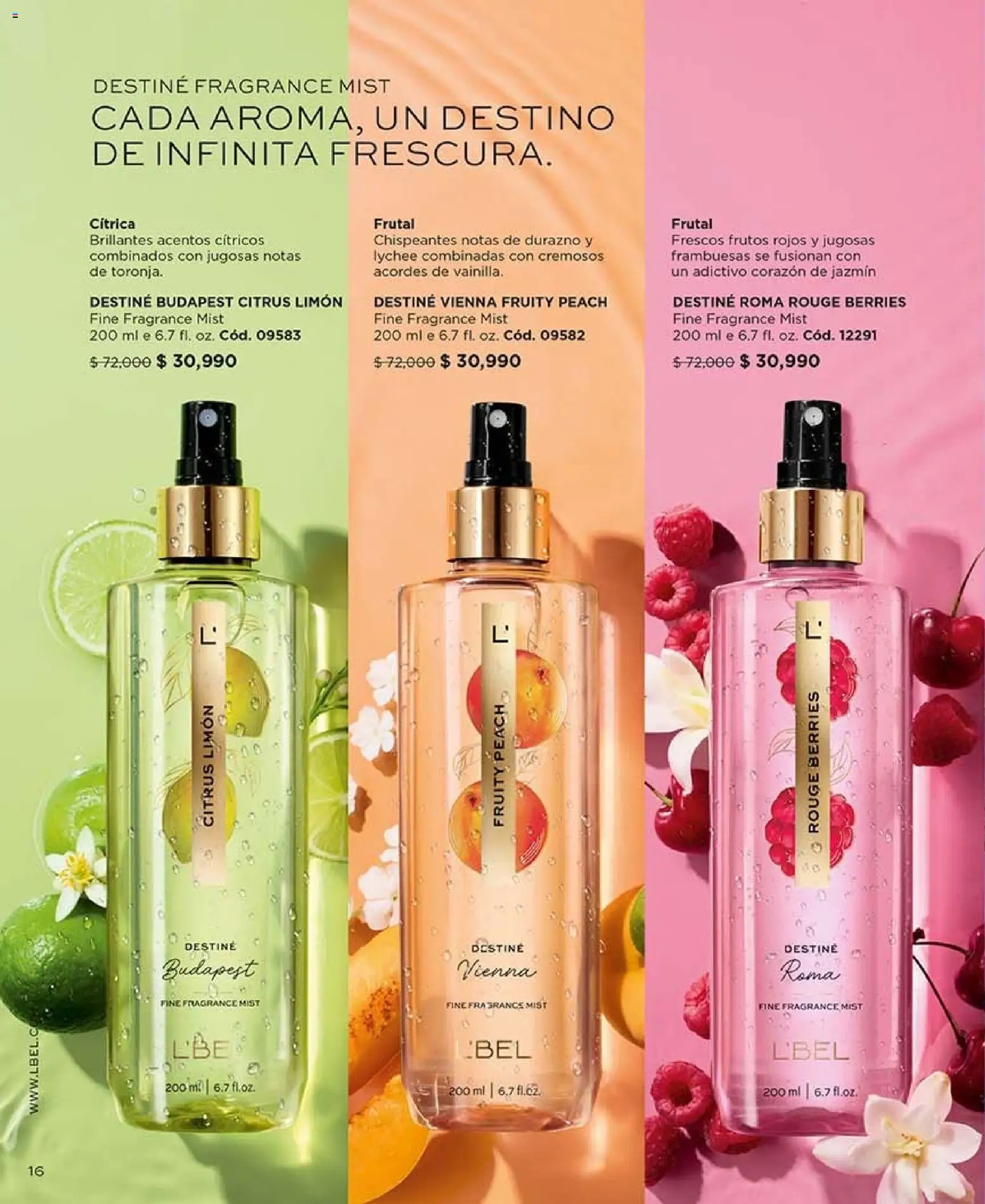 L'Bel revista - valida desde el 30/10/2026 | Página: 16 | Productos: Limón, Frutos rojos, Frambuesas, Durazno