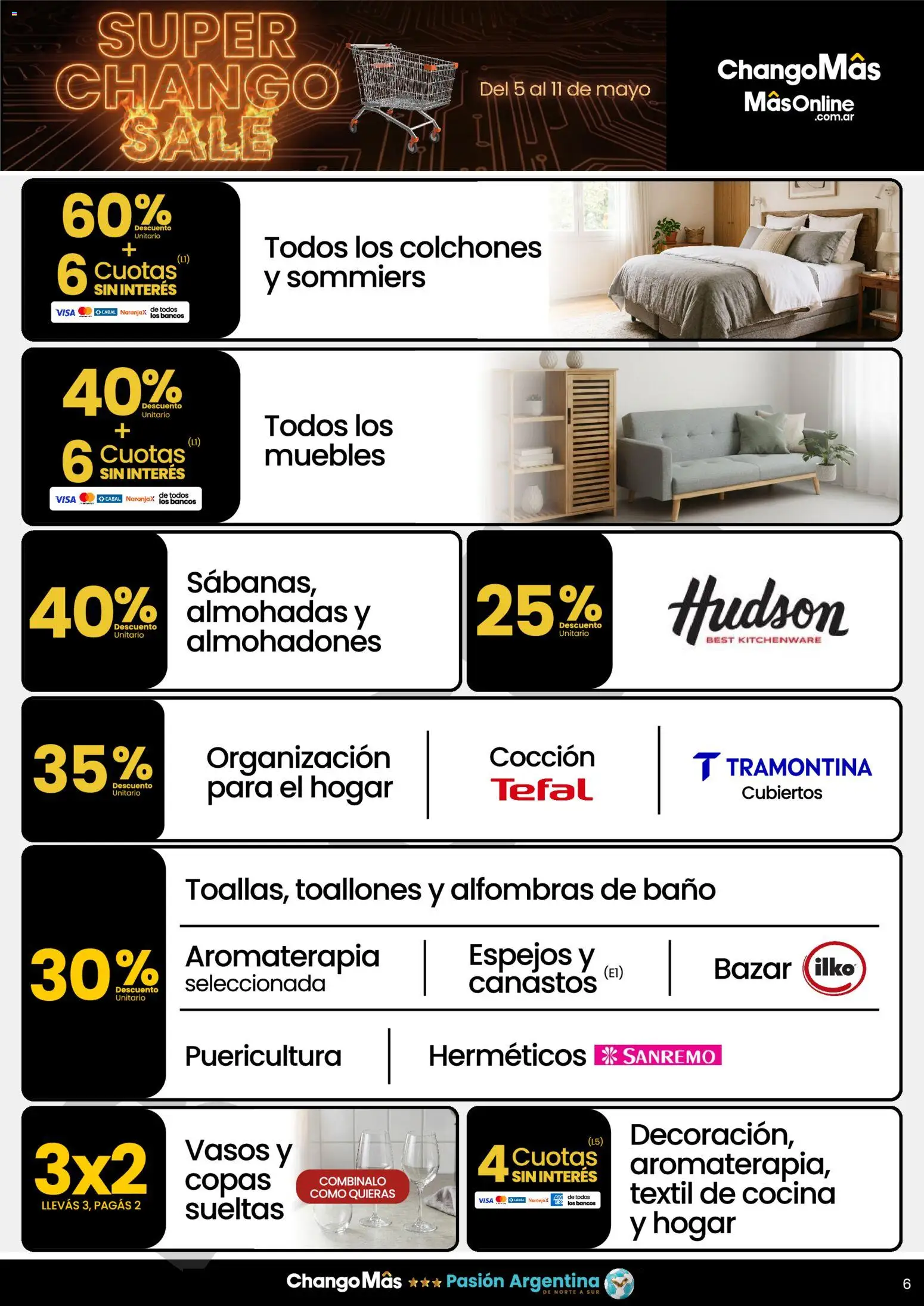 Punto Mayorista Super Chango Sale │ válido desde el 05.05.2026 | Página: 9 | Productos: Cocina, Banco, Baño, Vasos