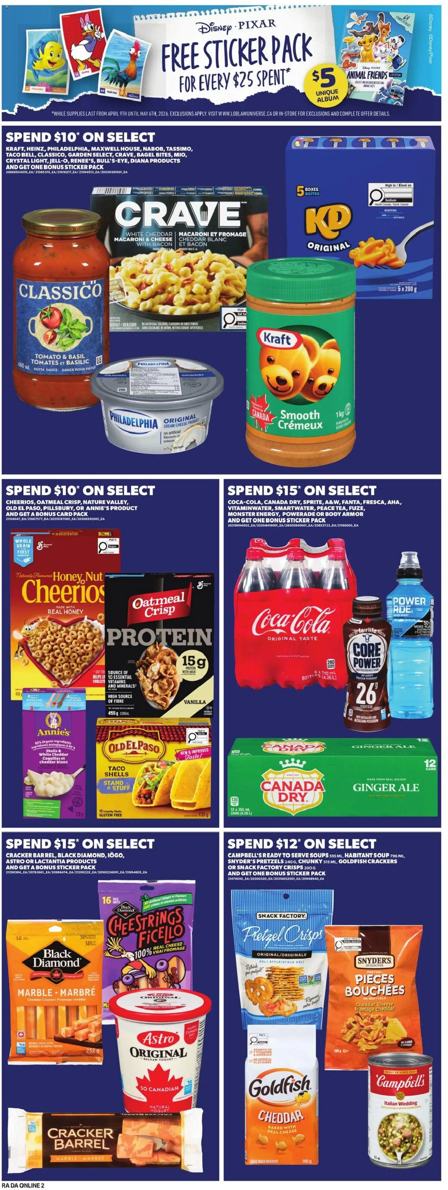 Atlantic Superstore flyer valid from 16.04.2026 | Page: 11 | Products: Pasta, Milk, Cheese, Chocolate