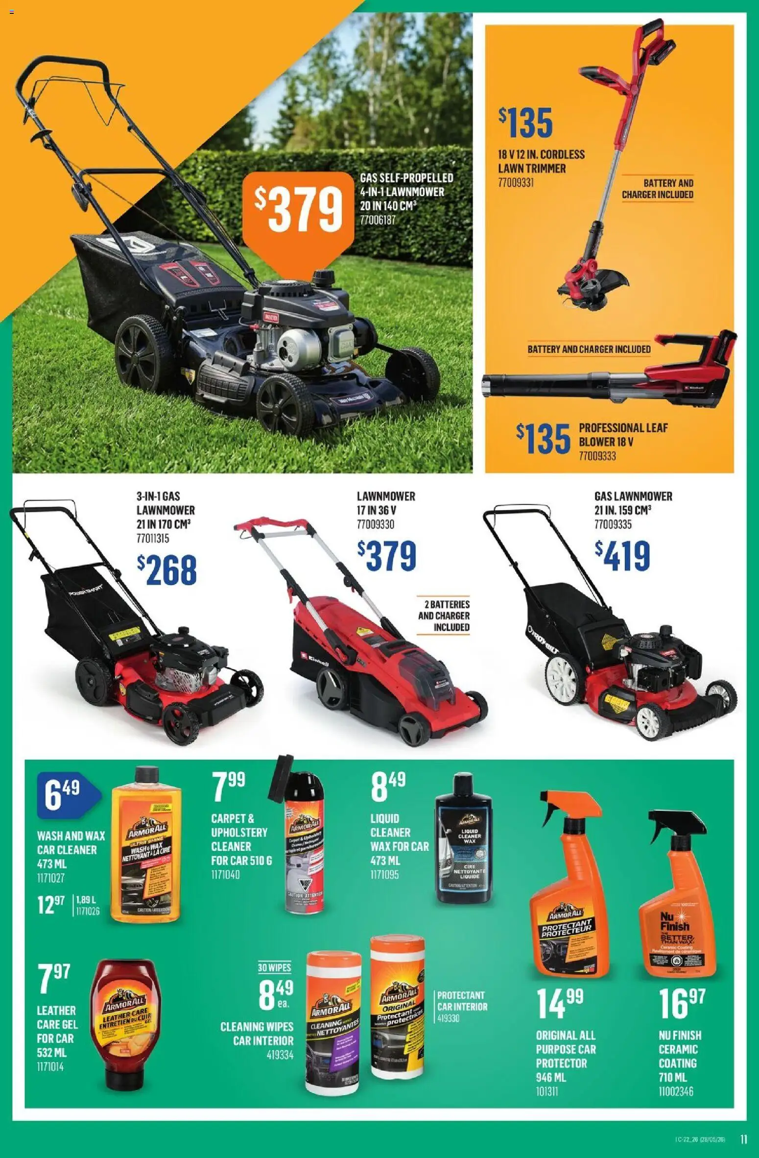 Canac flyer valid from 28.05.2026 | Page: 11 | Products: Battery, Carpet