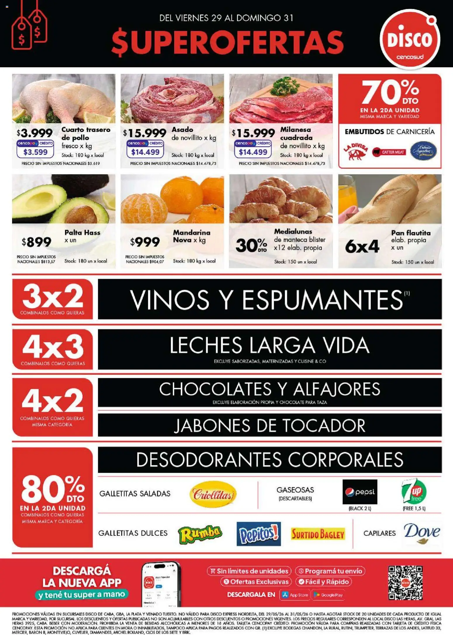 Disco ofertas │ válido desde el 28.05.2026 | Página: 1 | Productos: Disco, Galletitas, Pollo, Palta
