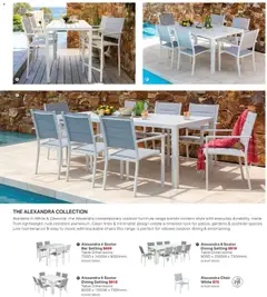 Preview of Mitre 10 The Outdoor Edit - valid from 16/09/2026 | Page: 4 | Products: Table, Chair, Outdoor furniture, Chairs