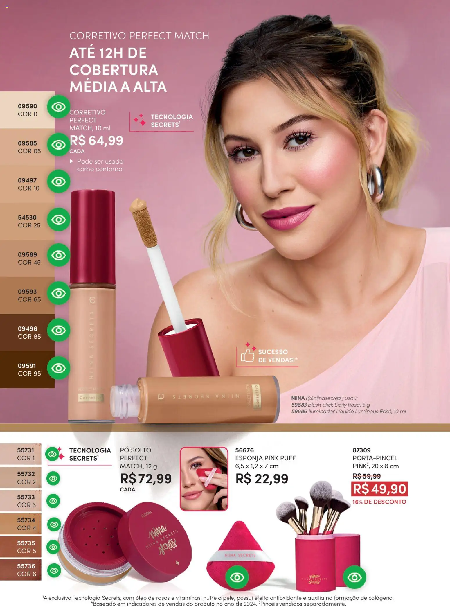 Eudora Folheto - válido de 01.04.2026 | Página: 32 | Produtos: Corretivo, Óleo, Iluminador, Puff