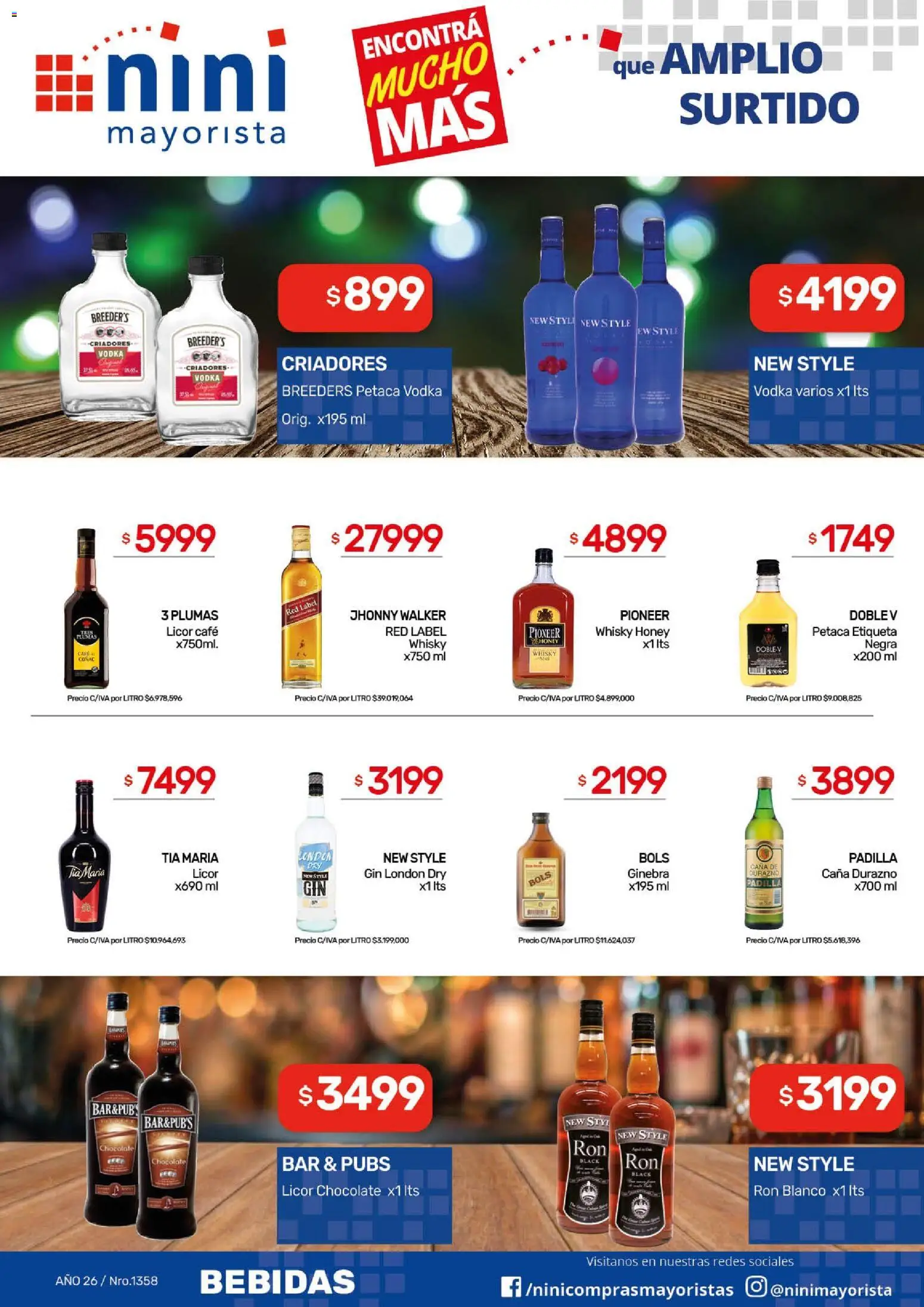 NINI Mayorista ofertas │ válido desde el 04.05.2026 | Página: 19 | Productos: Durazno, Gin, Café, Ginebra