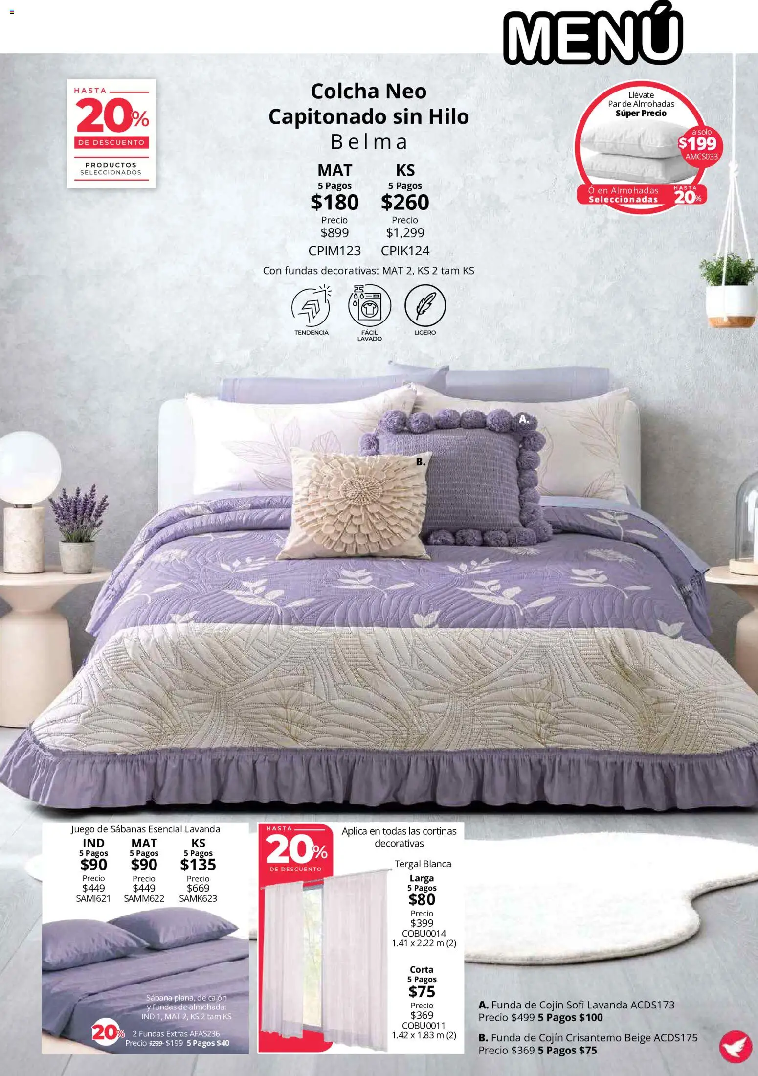 Nuevas ofertas de Colchas Concord válidas en toda la República Mexicana desde el 01/08/2026. ¡Encuentra las mejores ofertas en Colchas Concord catálogo! | Página: 123 | Productos: Funda, Almohada, Sabanas, Cortinas
