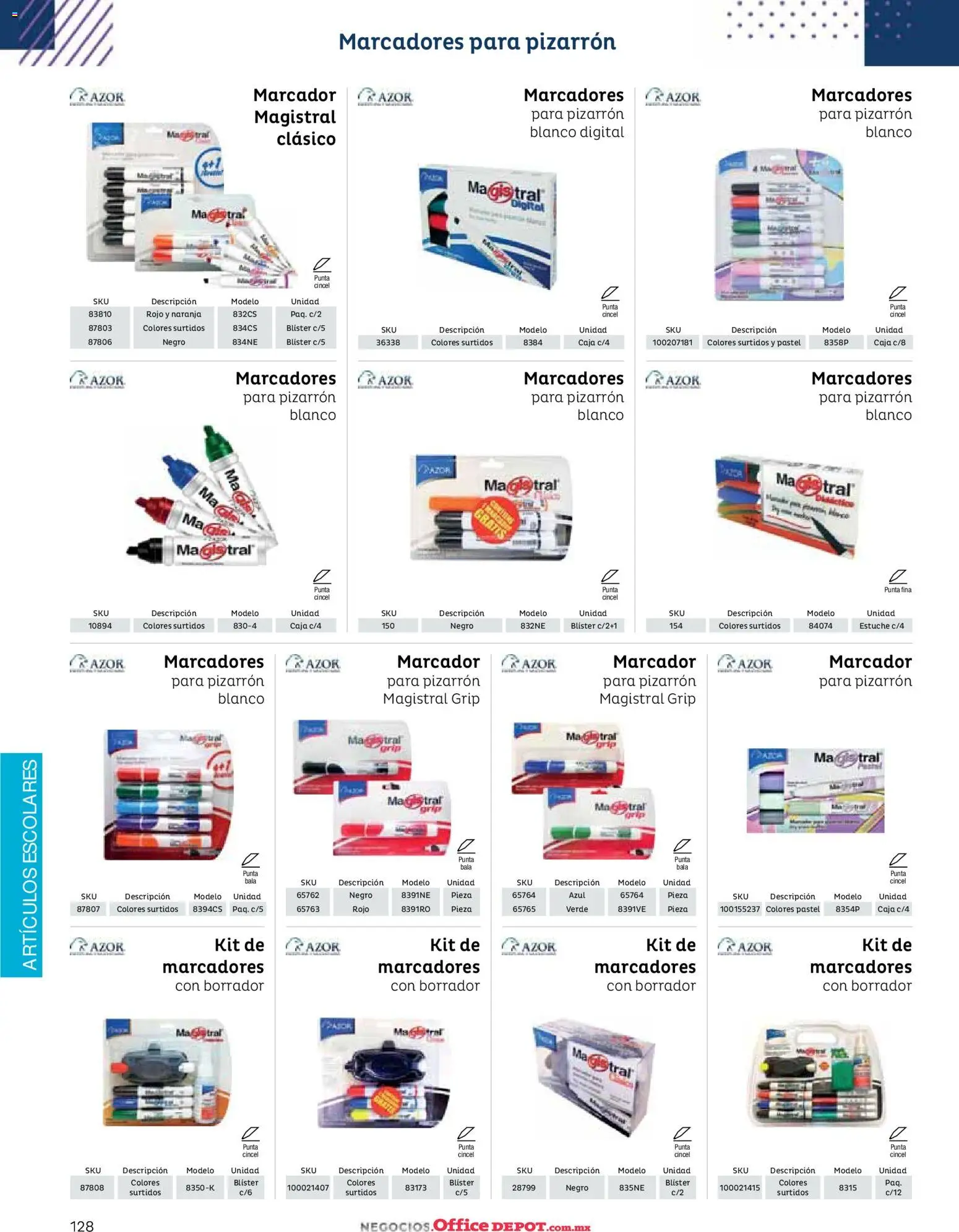 Nuevas ofertas de Office Depot válidas en toda la República Mexicana desde el 12/01/2026. ¡Encuentra las mejores ofertas en Office Depot catálogo 2026! | Página: 130 | Productos: Pastel, Estuche, Pizarrón, Caja