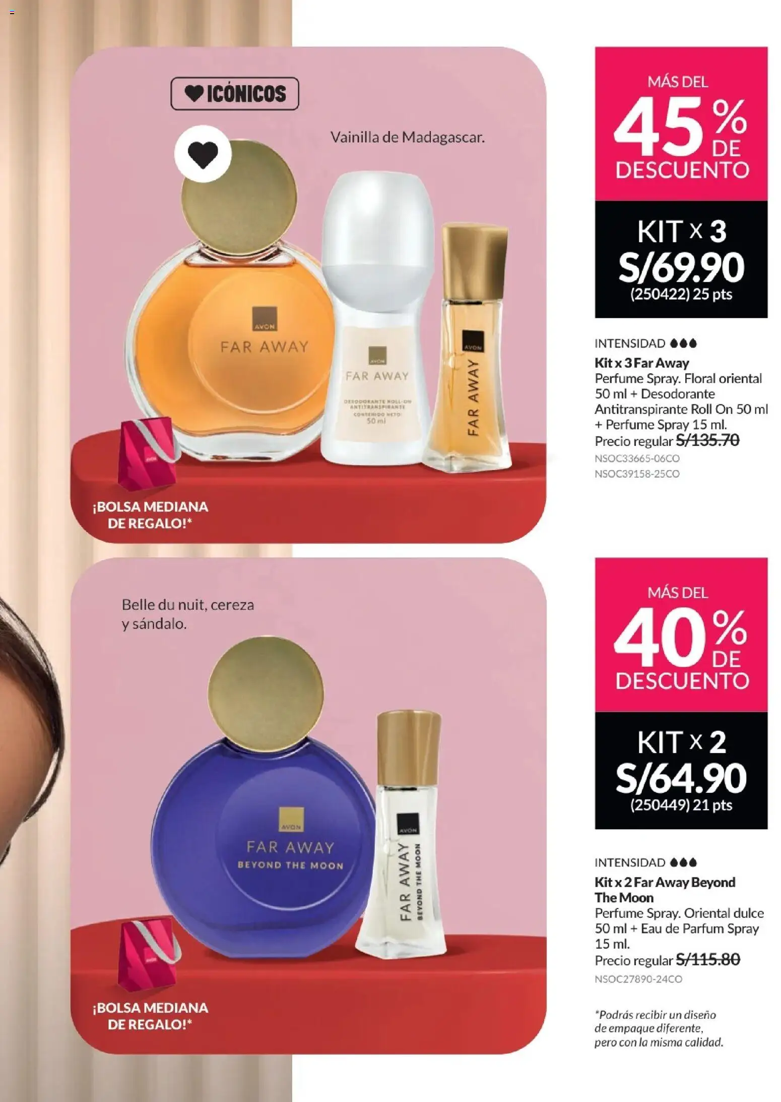 Catálogo Avon válido desde 21/04/2026 | Página: 17 | Productos: Desodorante, Antitranspirante, Empaque, Perfume