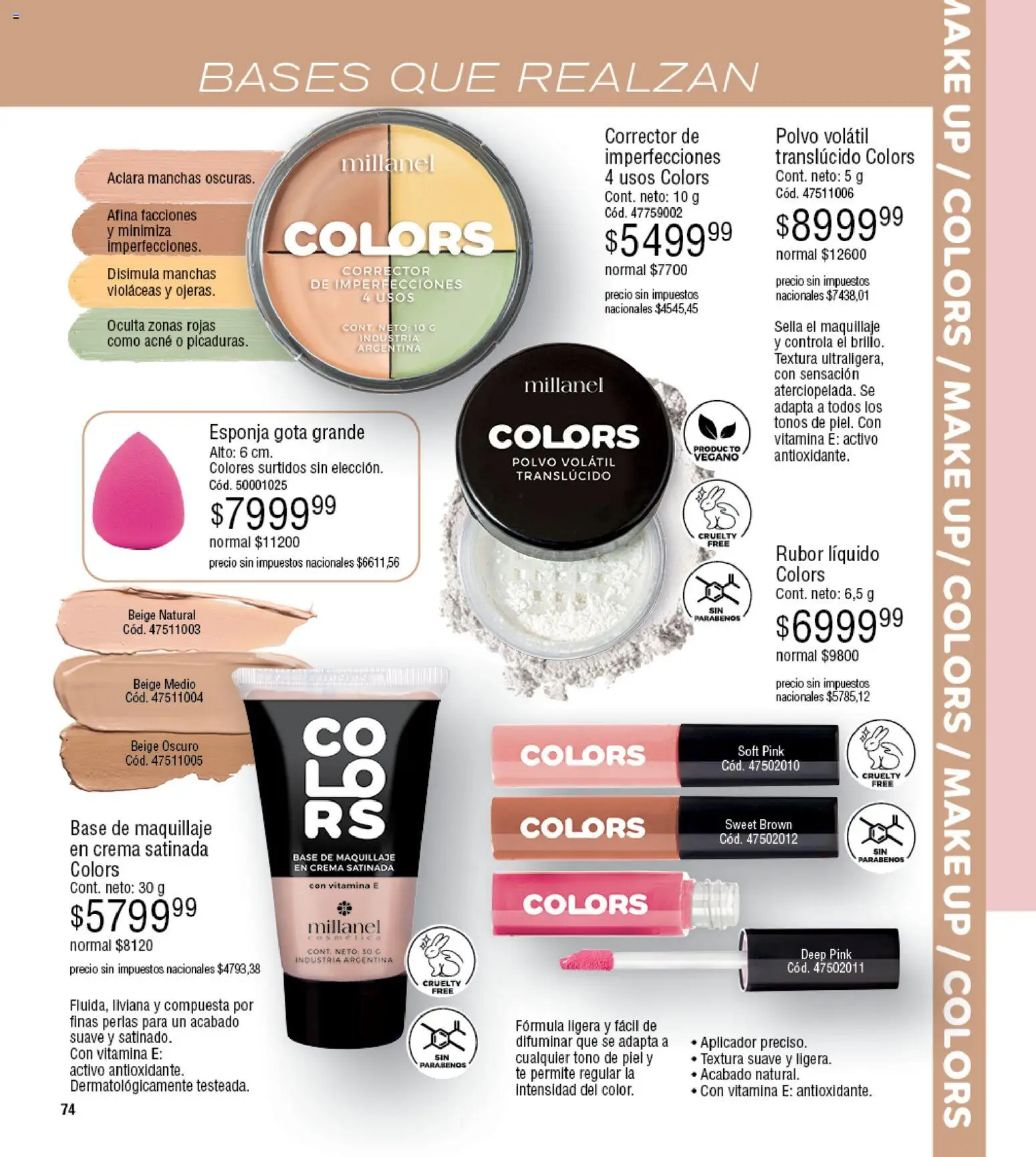 Millanel - Catálogo │ válido desde el 25.05.2026 | Página: 74 | Productos: Maquillaje, Esponja, Té, Crema