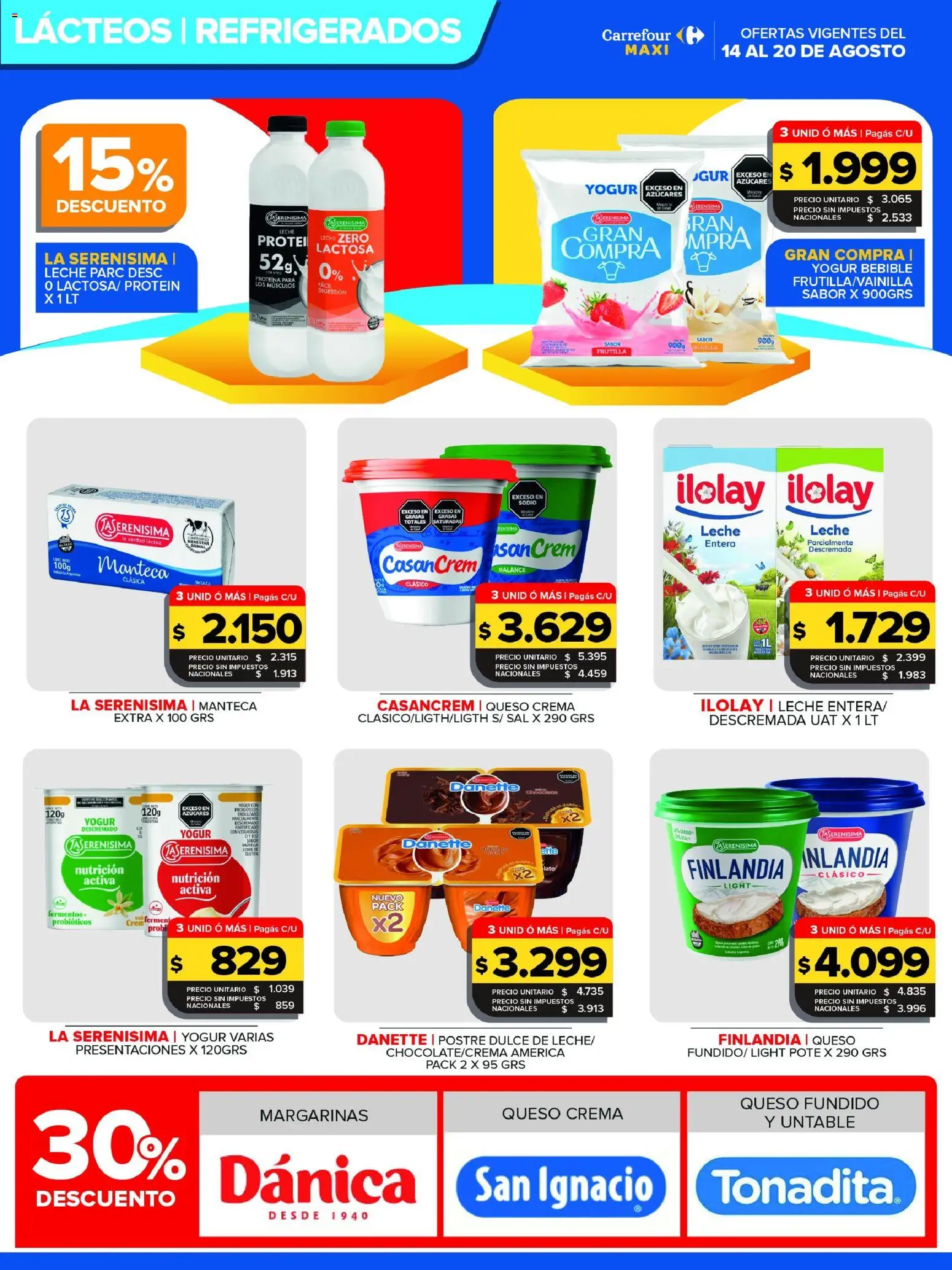 Carrefour Maxi catálogo │ válido desde el 14/08/2026 | Página: 8 | Productos: Sal, Queso crema, Proteína, Crema