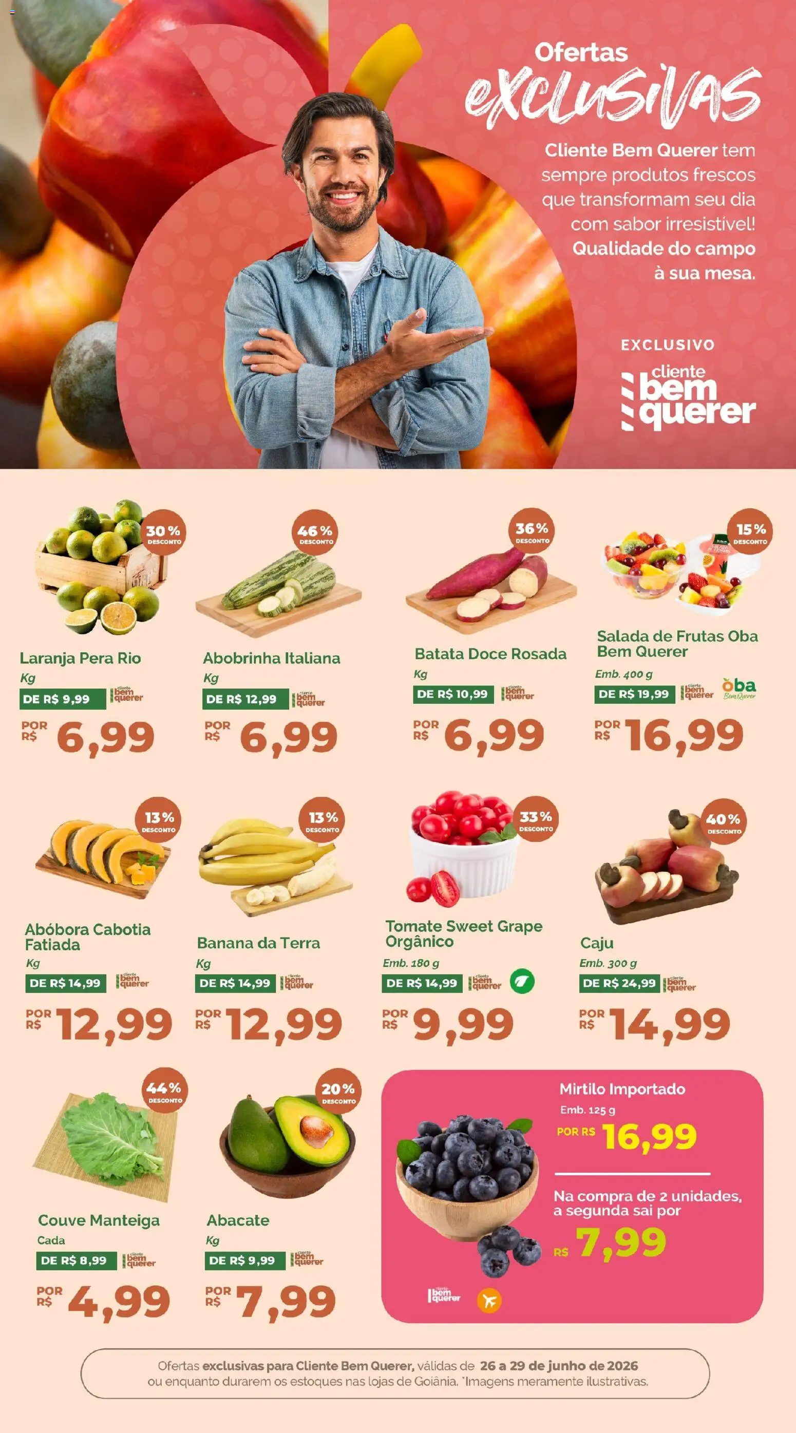 Oba Hortifruti Folheto - válido de 26/06/2026 | Página: 4 | Produtos: Abobrinha, Manteiga, Batata, Couve