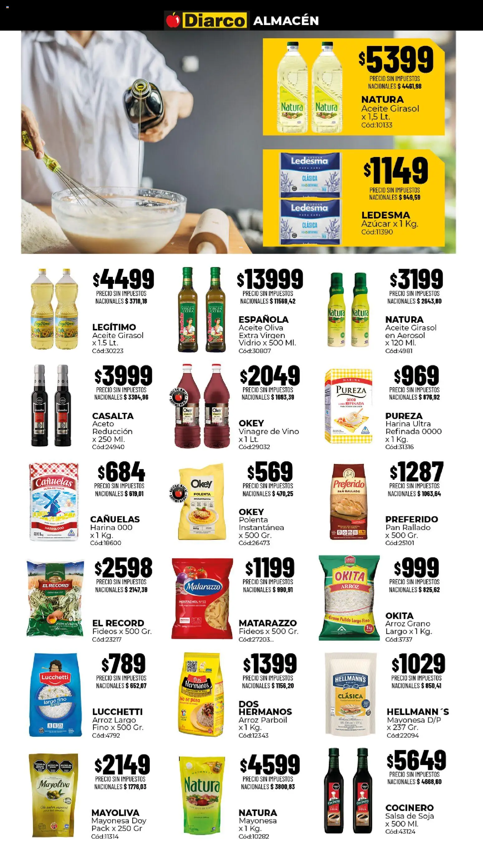 Diarco - Ofertas Interior │ válido desde el 03/08/2026 | Página: 2 | Productos: Azucar, Mayonesa, Salsa de soja, Pan rallado